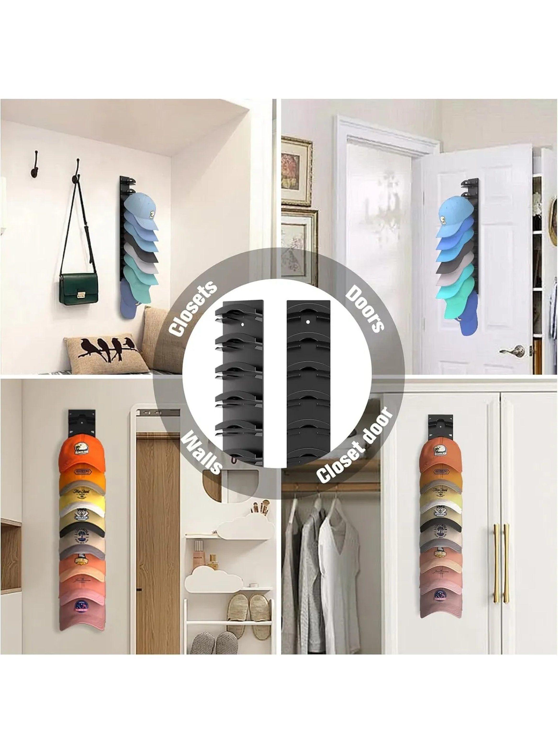 Organizador de Sombreros con Soporte Curvo de Metal 20 Capacidad Vertical-6