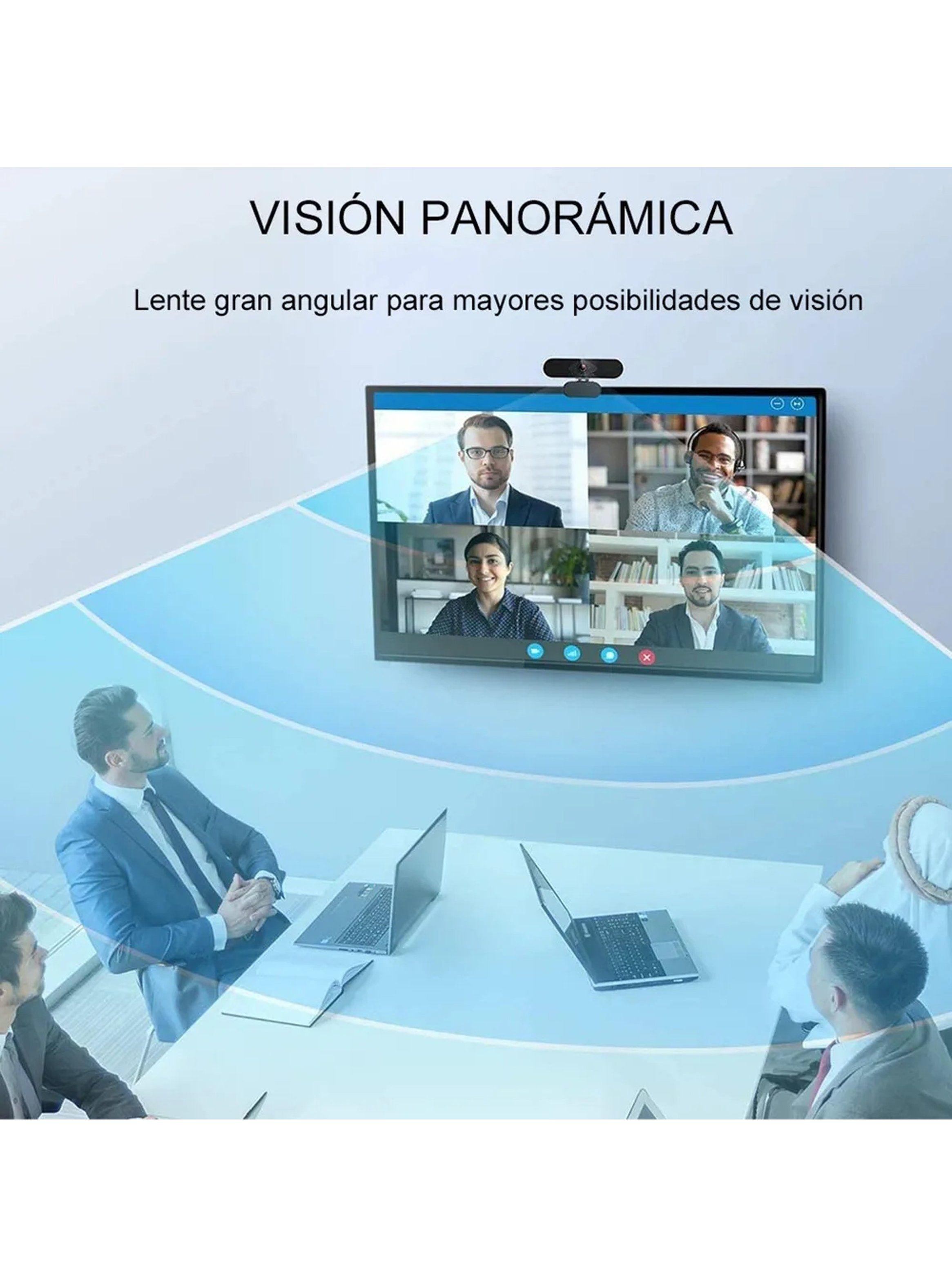 Cámara Web Full HD 4K Gran Angular Con Micrófono Integrado-5