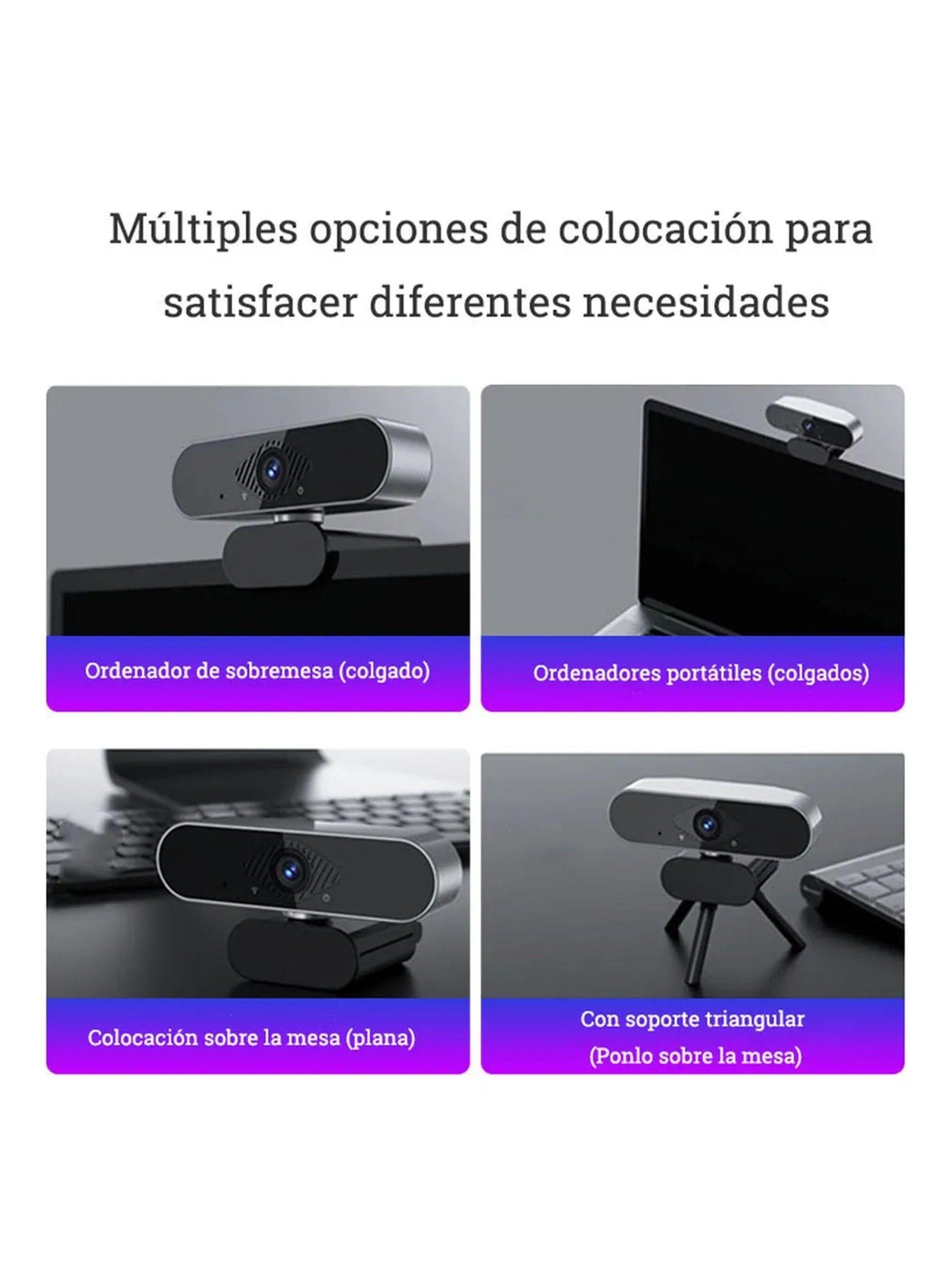Cámara Web Full HD 4K Gran Angular Con Micrófono Integrado-6