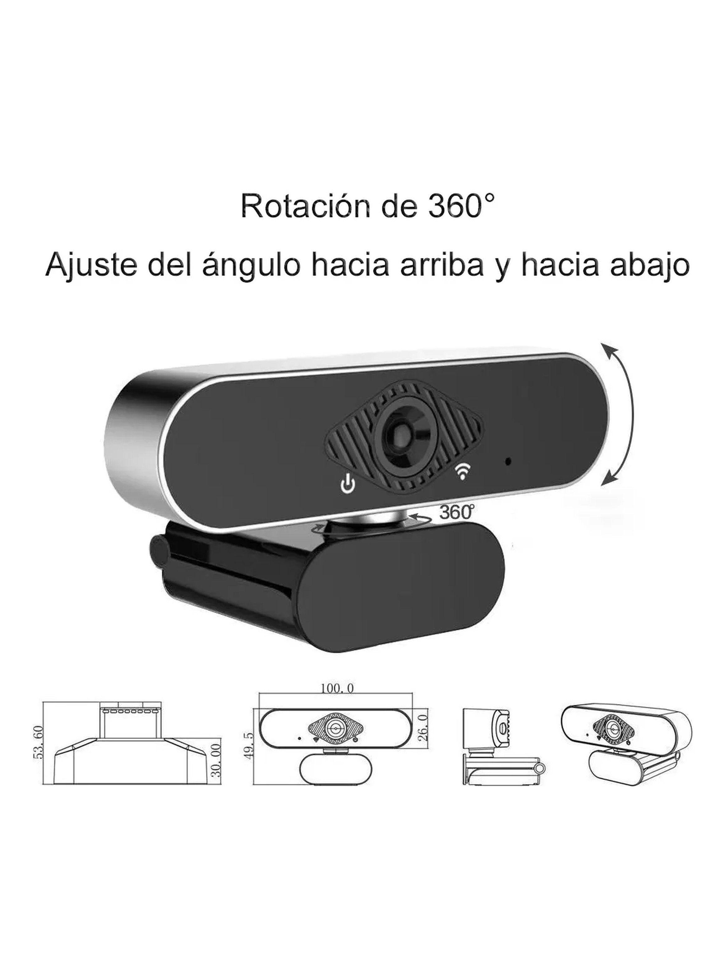 Cámara Web Full HD 4K Gran Angular Con Micrófono Integrado-7