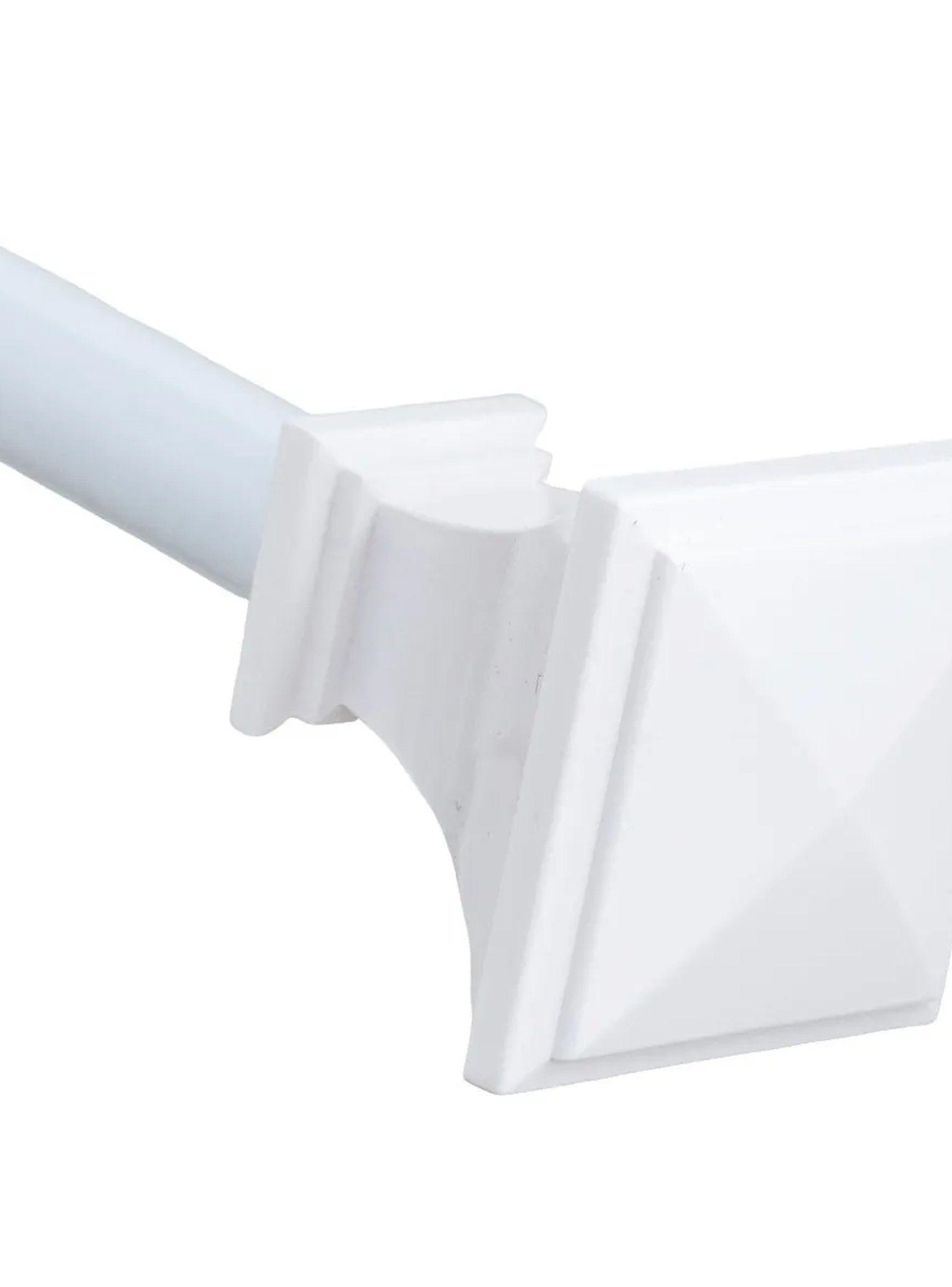 Barra Doble para Cortinas Extensible de Metal Blanca-3