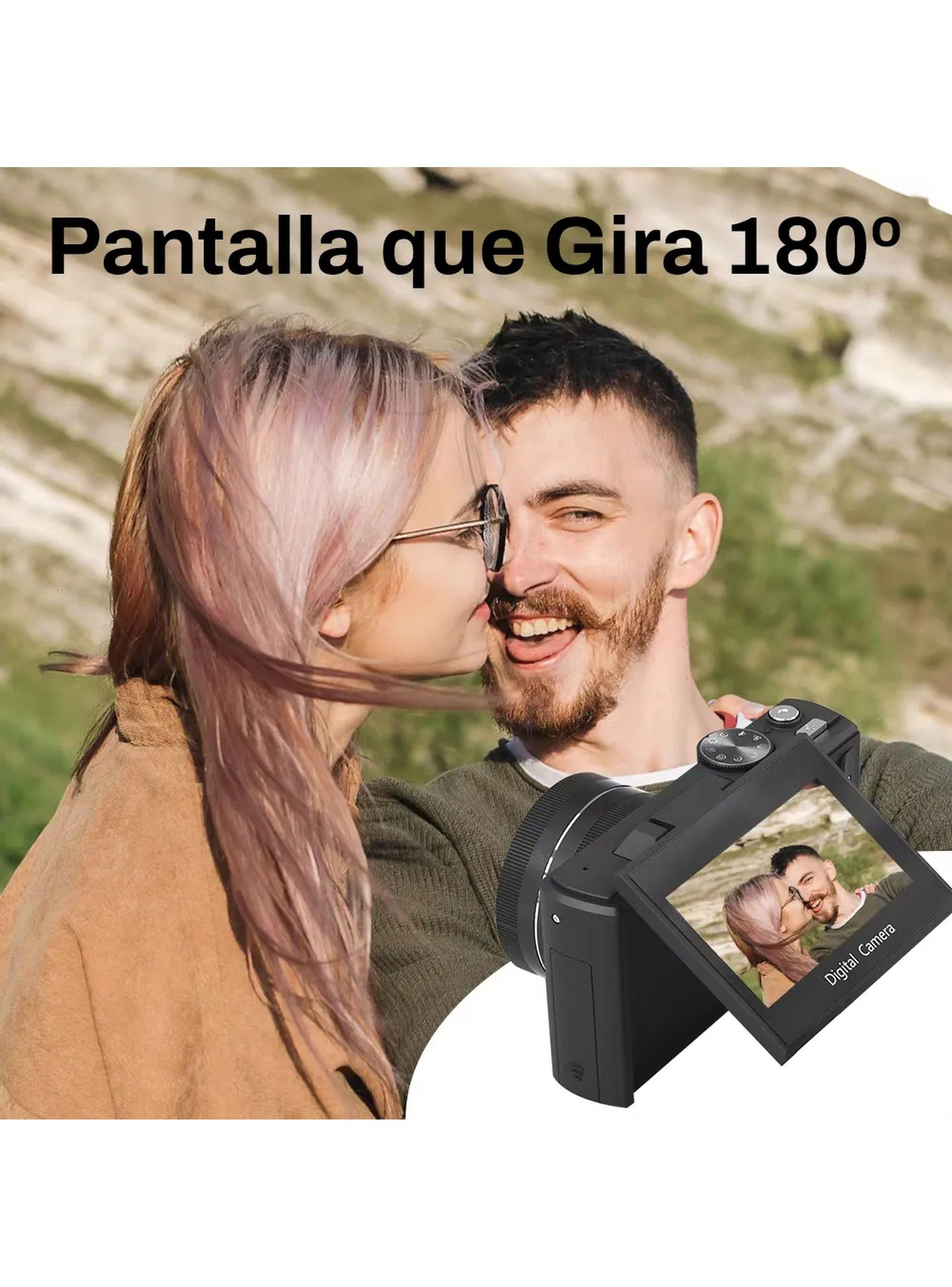 Cámara Digital 5K 75MP Pantalla Giratoria WiFi Zoom 18x-3