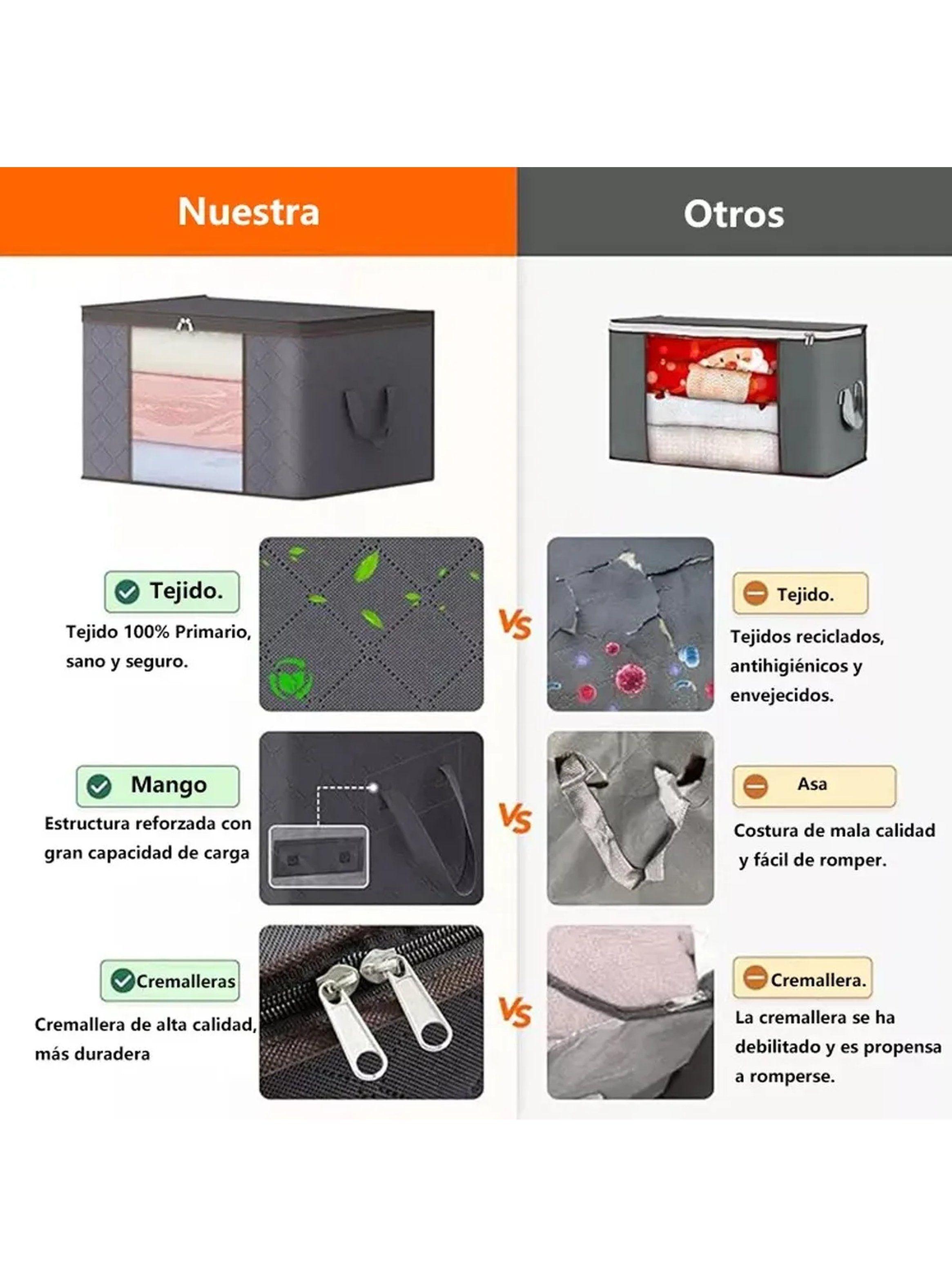 Caja Organizadora Plegable 60L Tela Transpirable Antipolvo-6