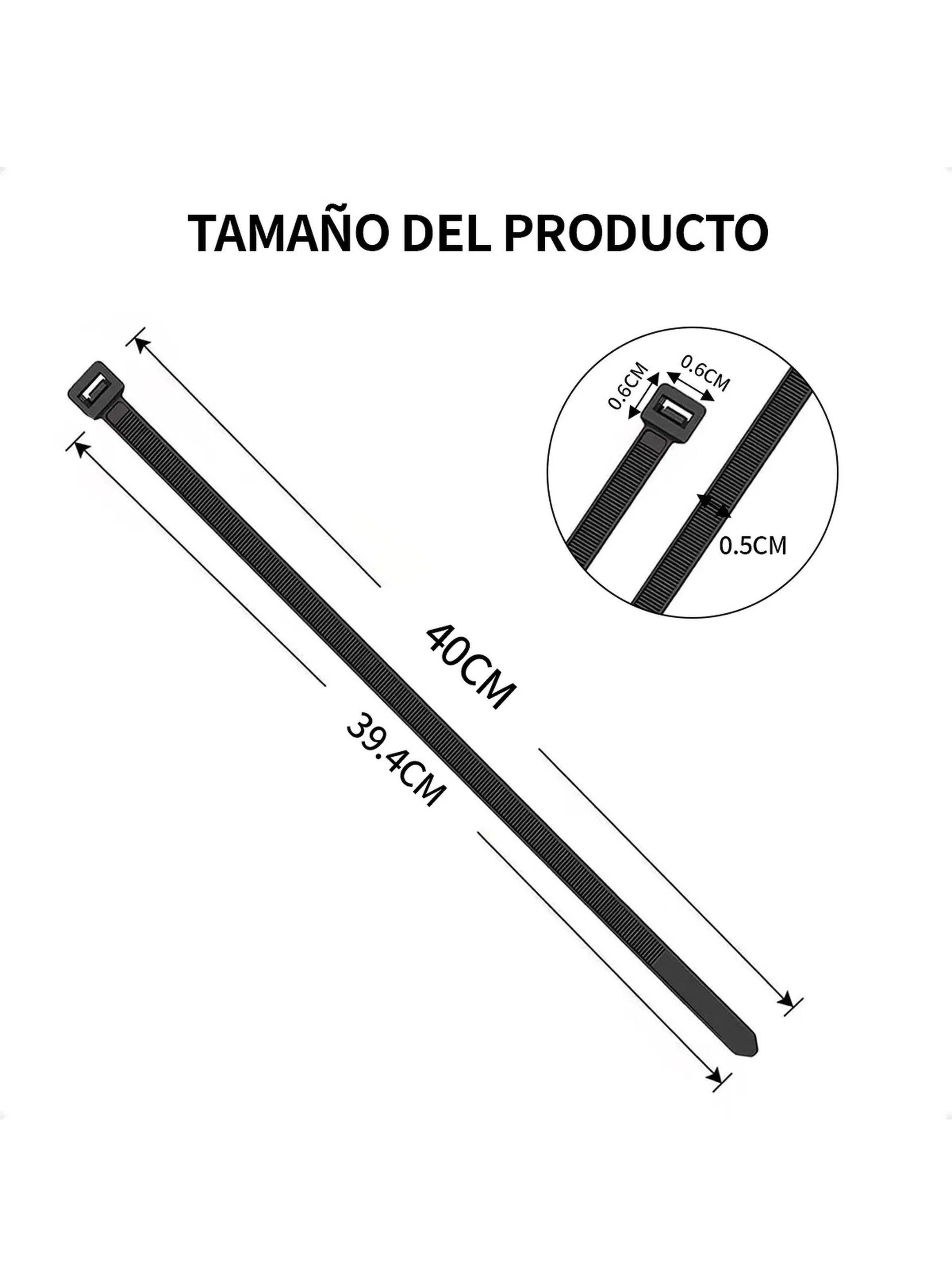 Cintas de Nylon para Cable Organización 40CM Negro-1