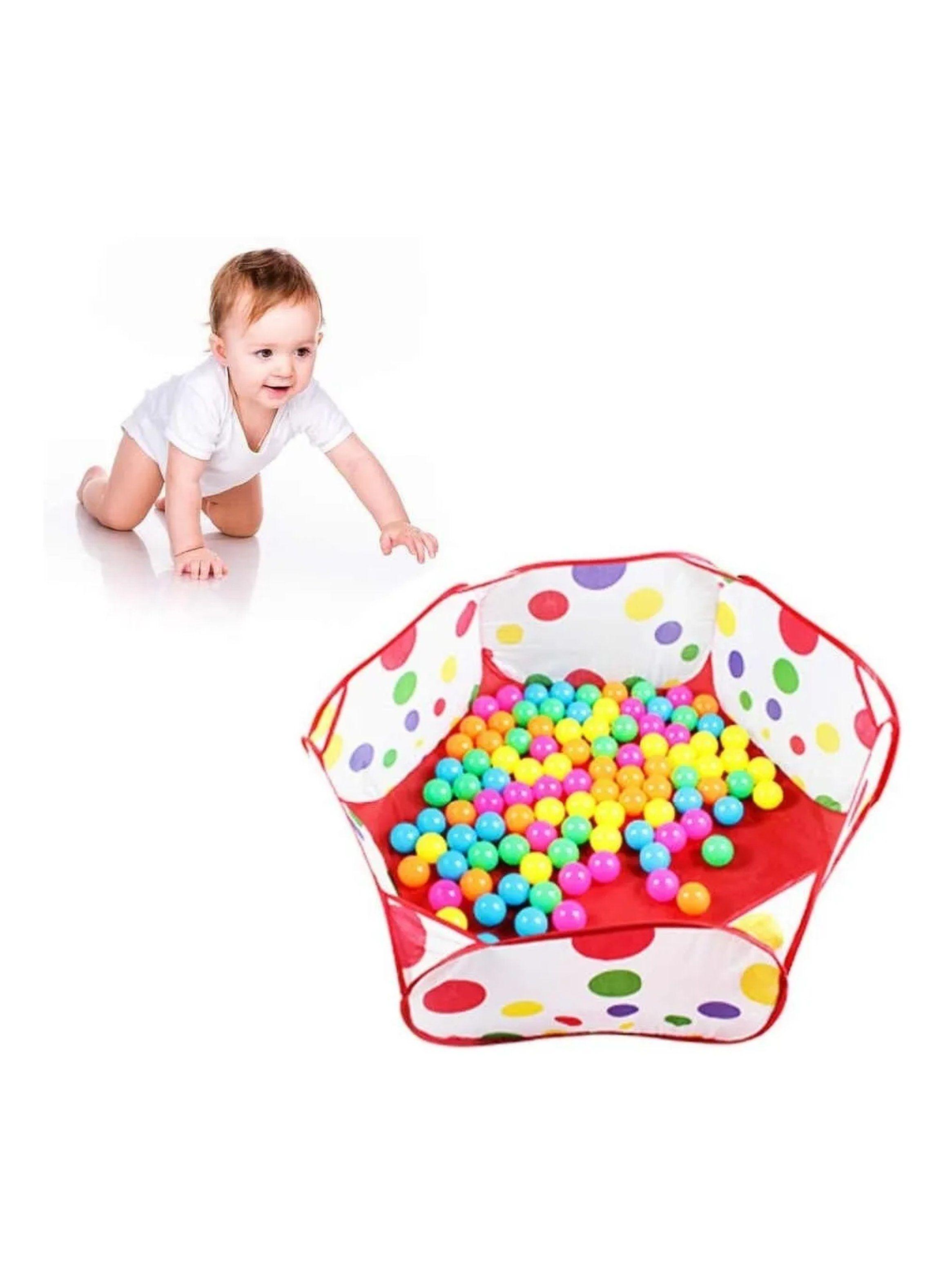 Pelotas Plásticas Multicolor para Niños Sin BPA 100 Unidades-2