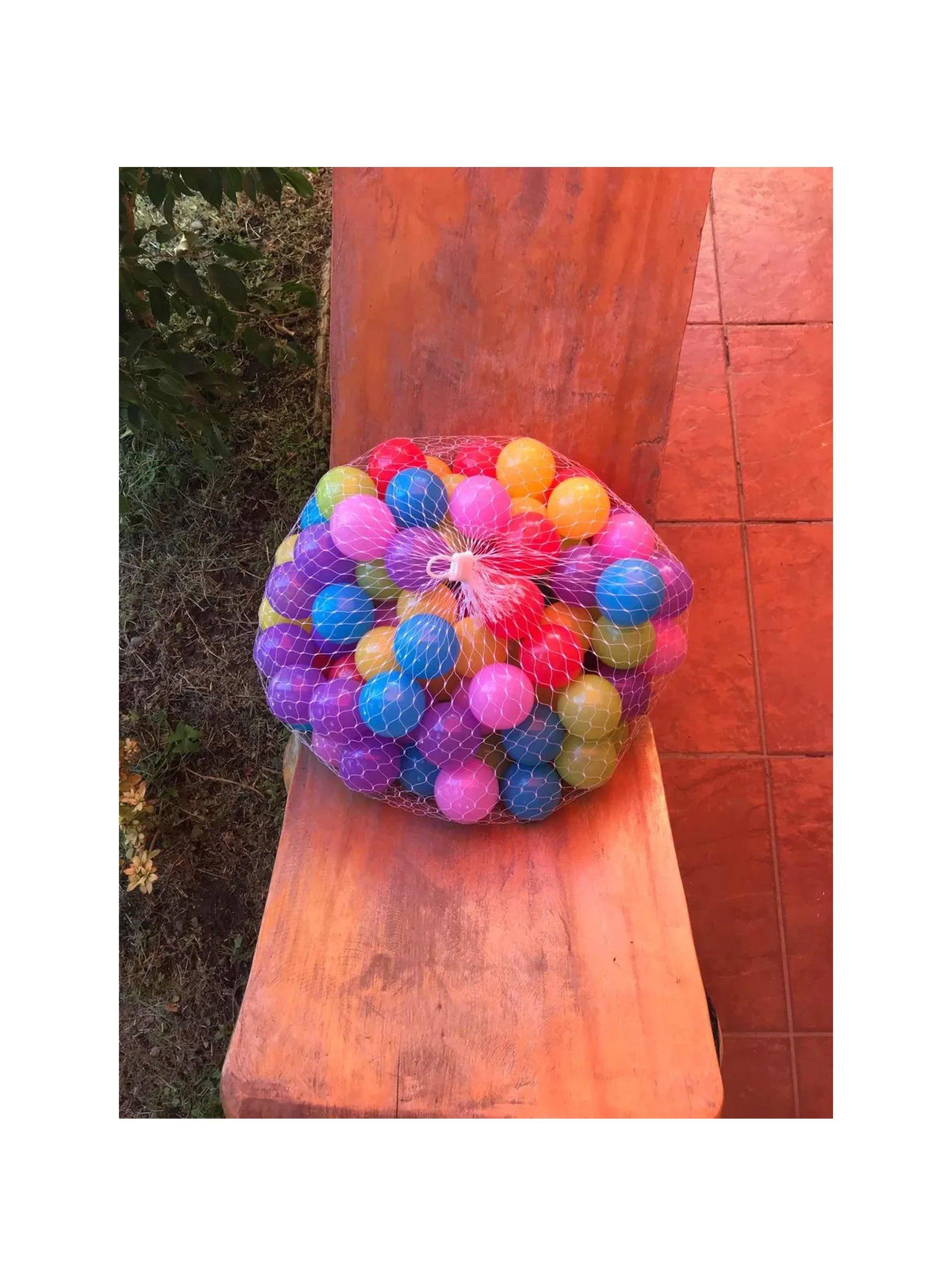 Pelotas Plásticas Multicolor para Niños Sin BPA 100 Unidades-4