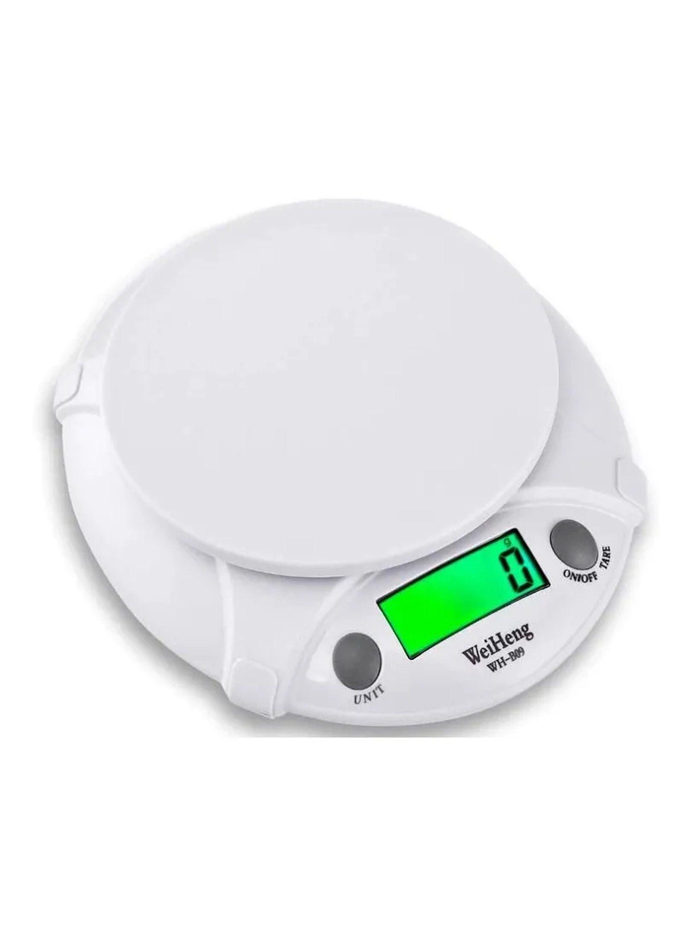 Balanza Digital Cocina 5kg Pantalla LCD Blanca-1