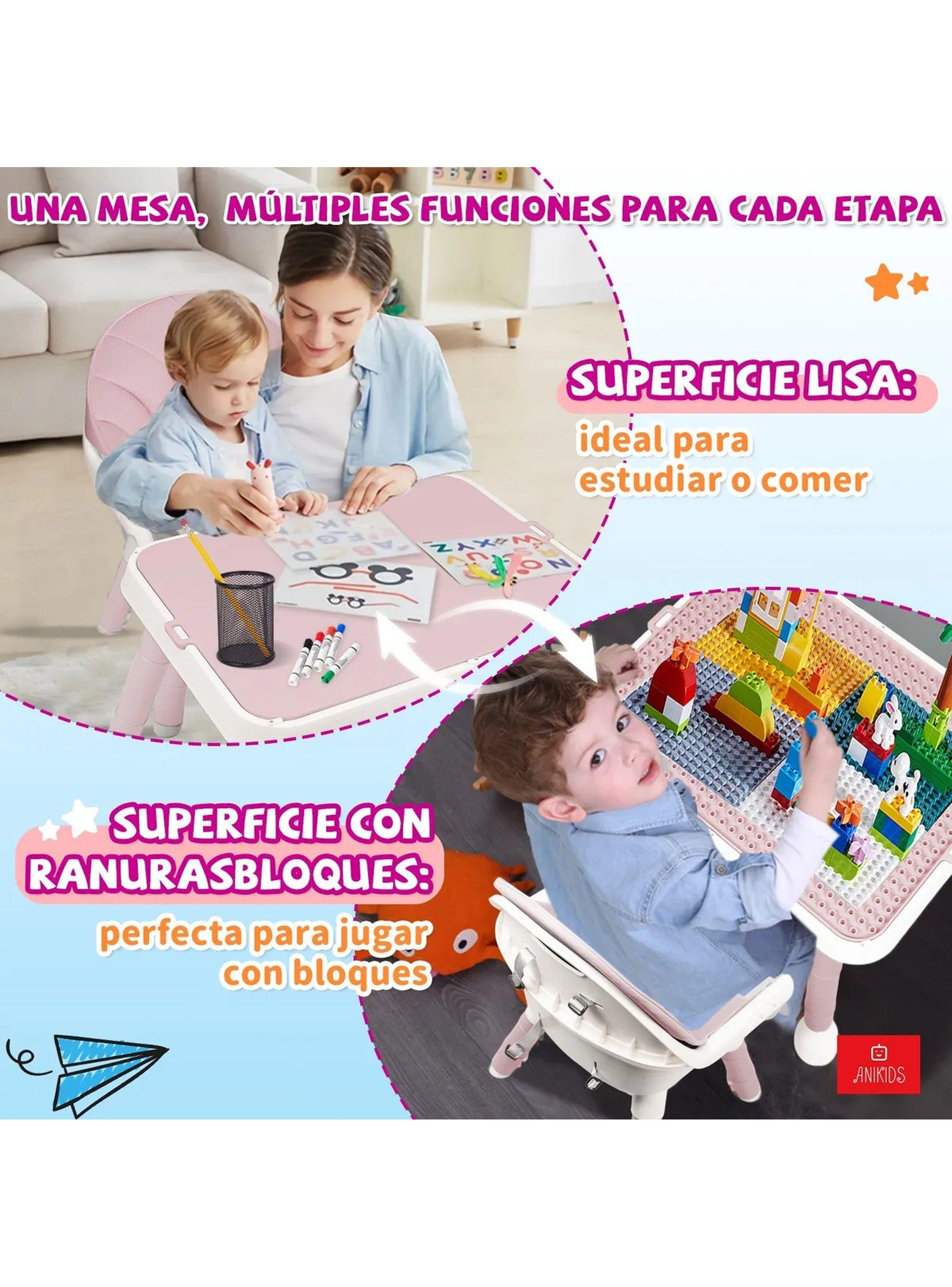 Silla de Comer Multifuncional para Bebé 7 en 1 Ajustable Seguridad 5 Puntos-3
