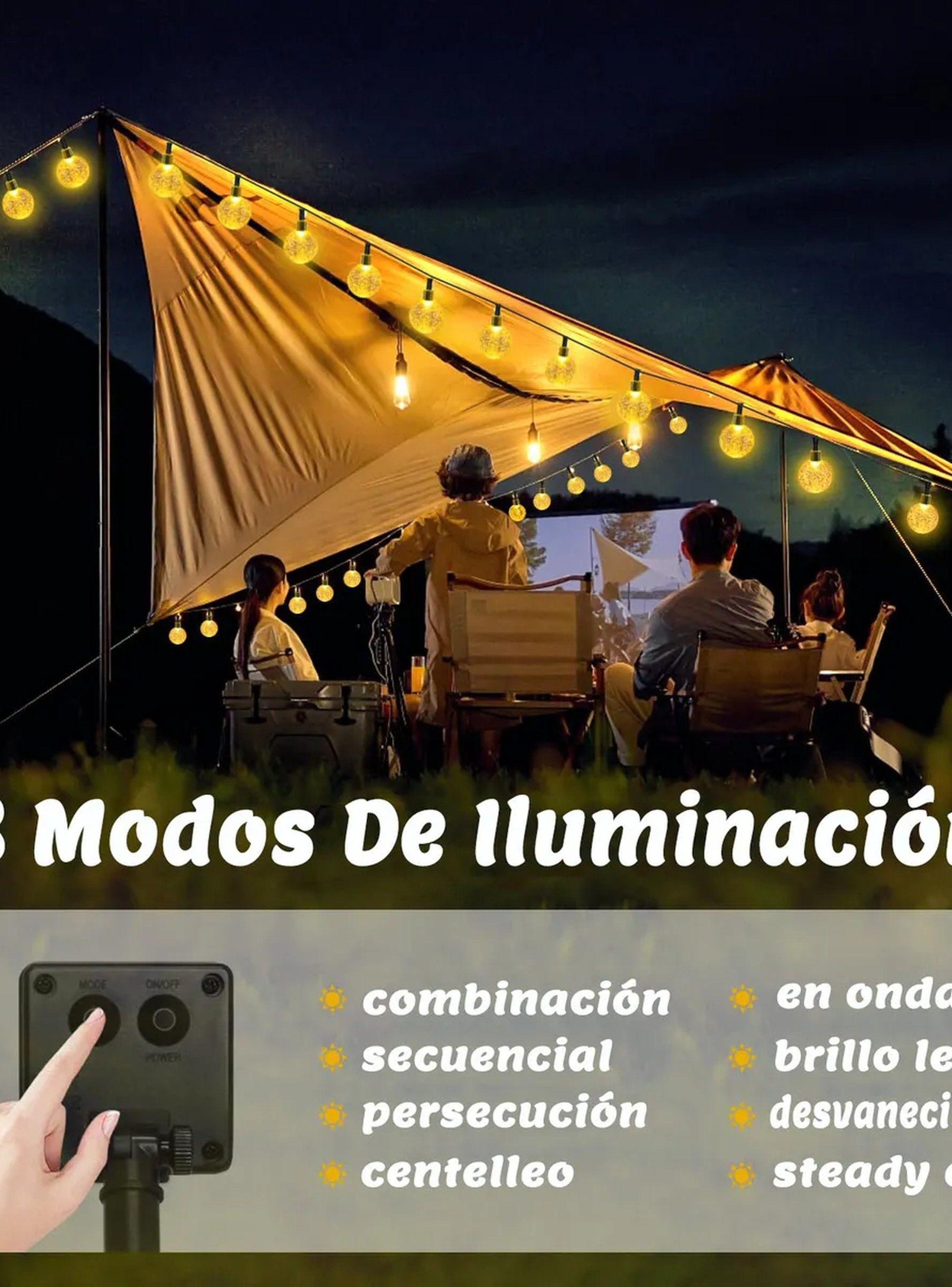 Luces Solares de Exterior LED Globo Amarillo Impermeables-6