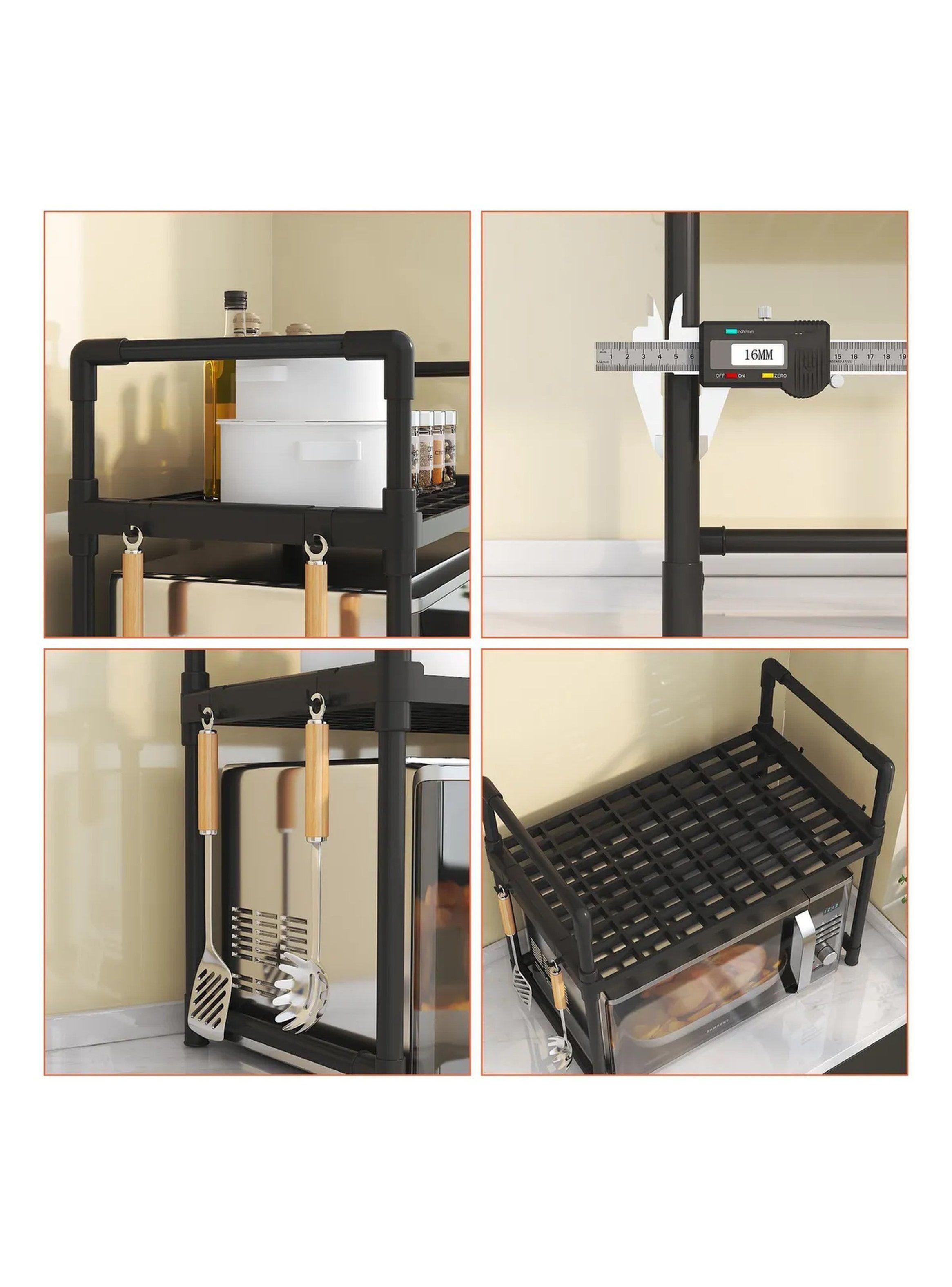 Estante de Cocina Multifuncional 3 Niveles Blanco-7