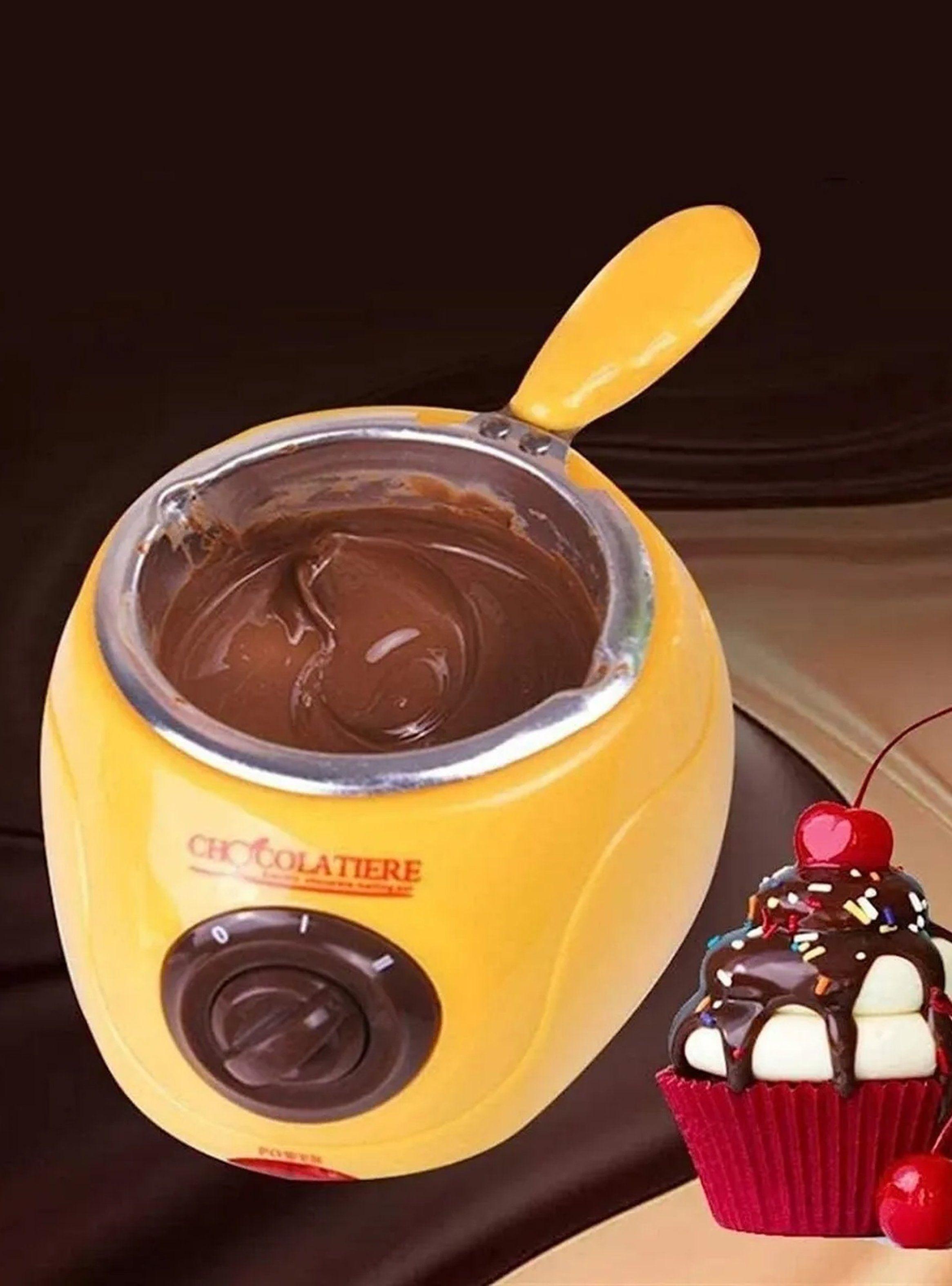 Derretidor De Chocolate Eléctrico Antiadherente 250ml Amarillo-4