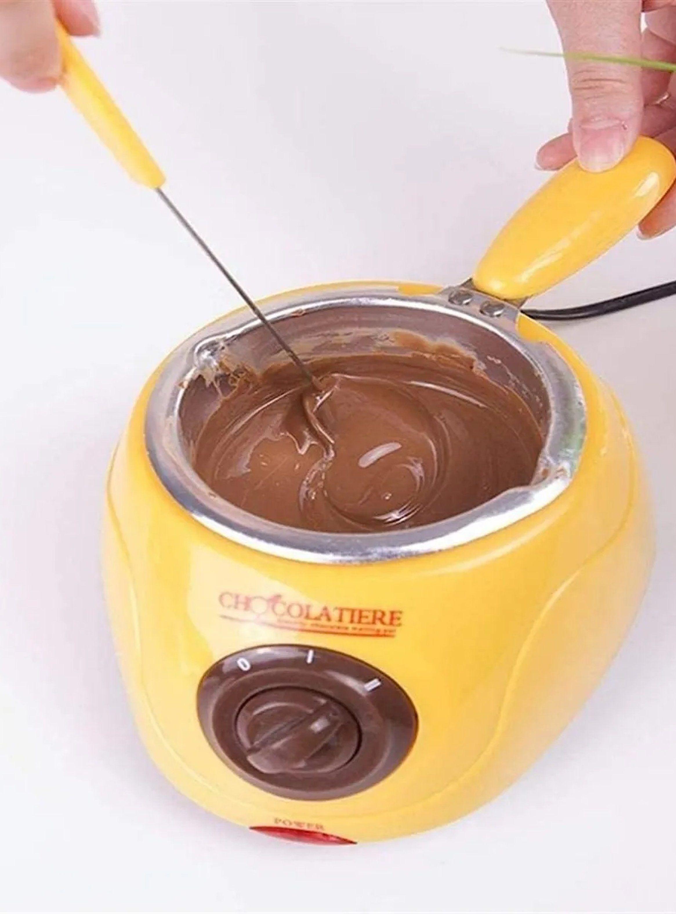 Derretidor De Chocolate Eléctrico Antiadherente 250ml Amarillo-5