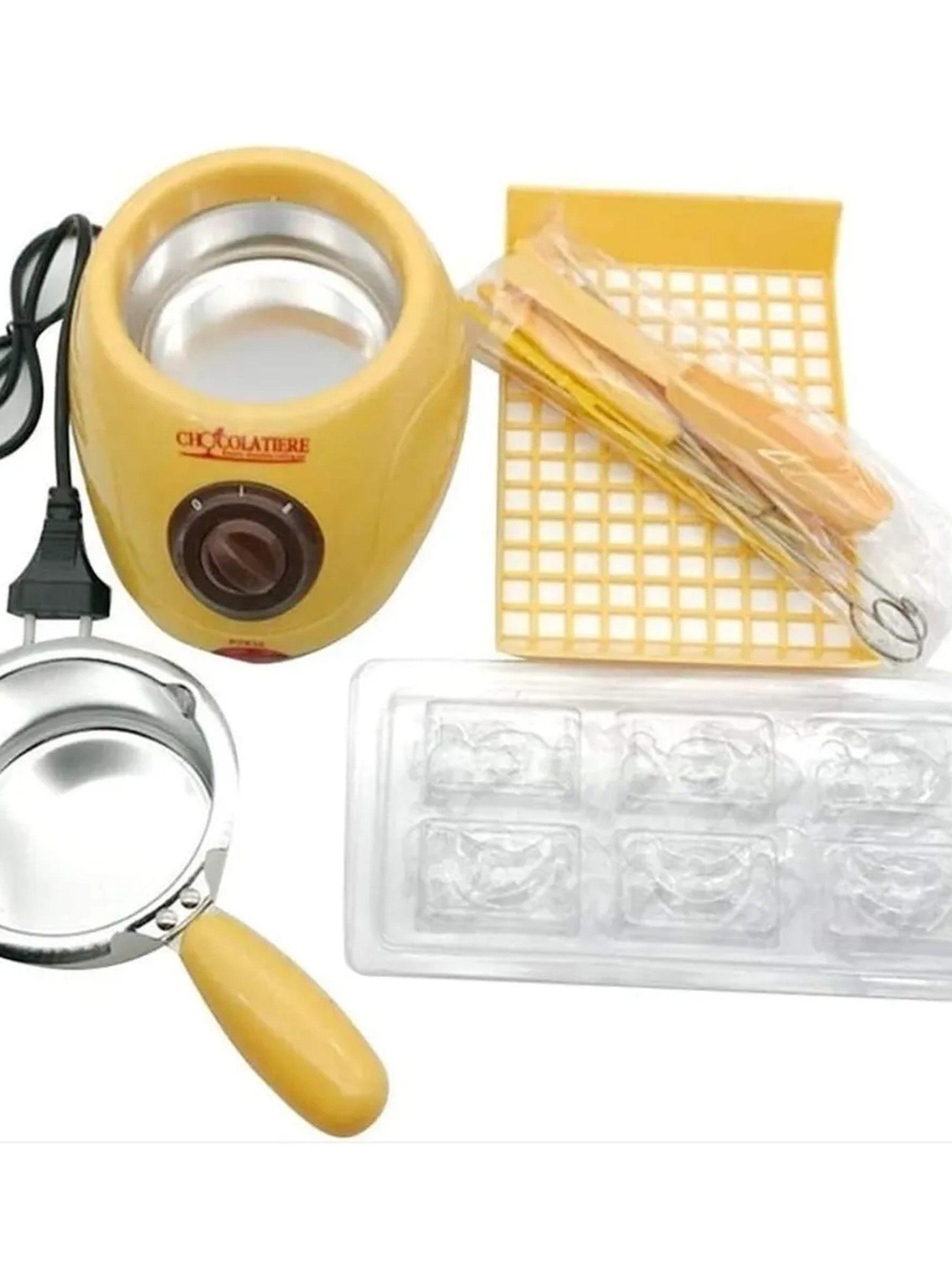 Derretidor De Chocolate Eléctrico Antiadherente 250ml Amarillo-6