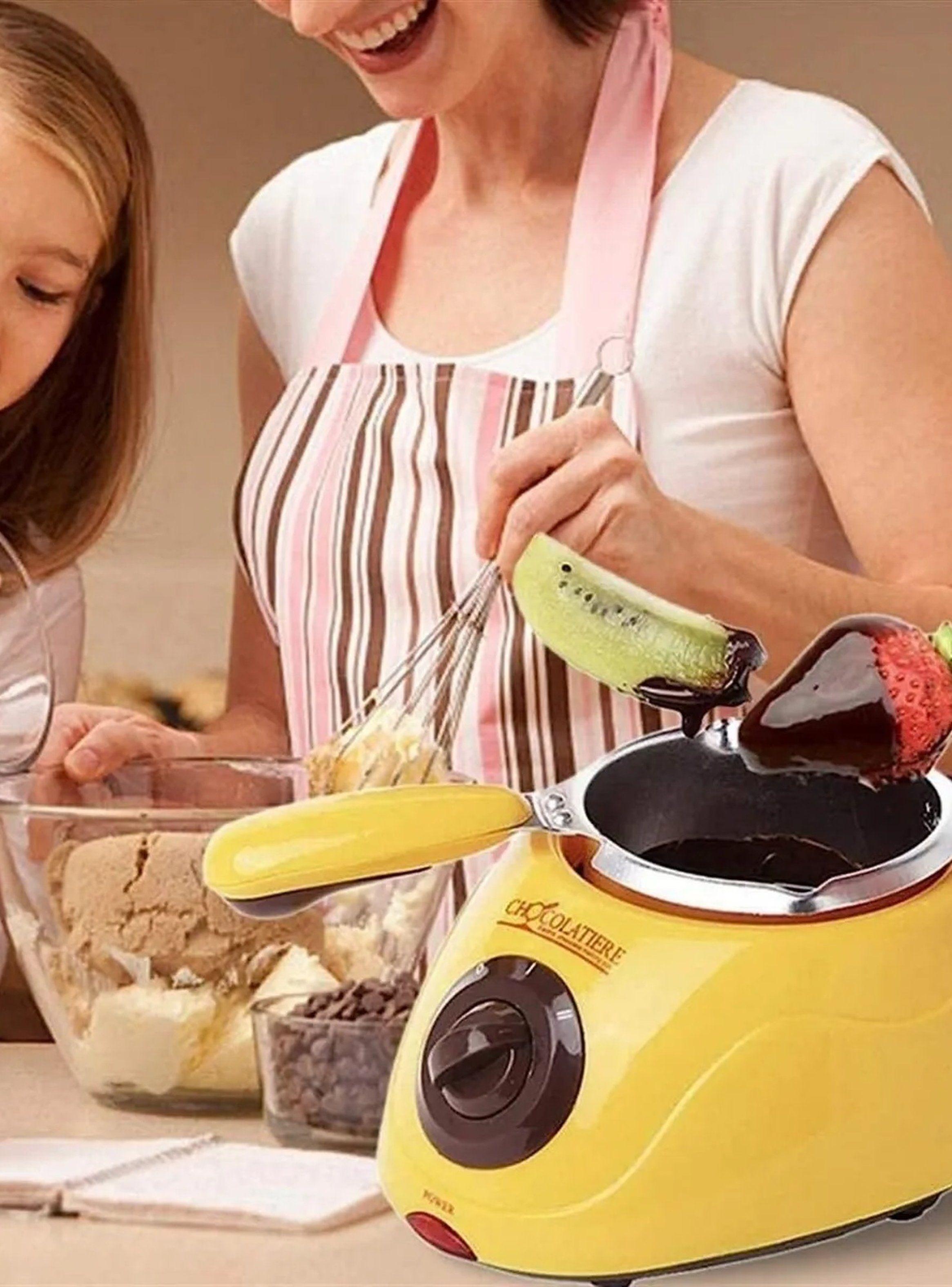 Derretidor De Chocolate Eléctrico Antiadherente 250ml Amarillo-7