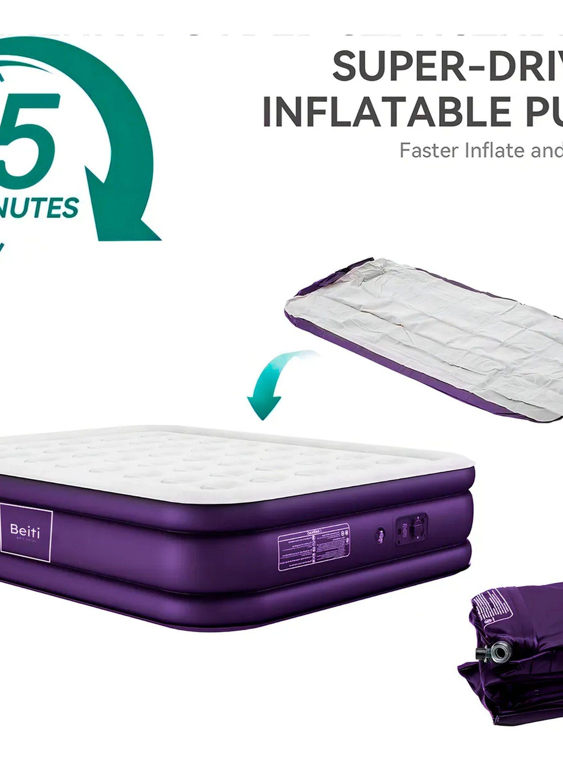 Colchón Inflable Queen Con Bomba Eléctrica Rápida-6