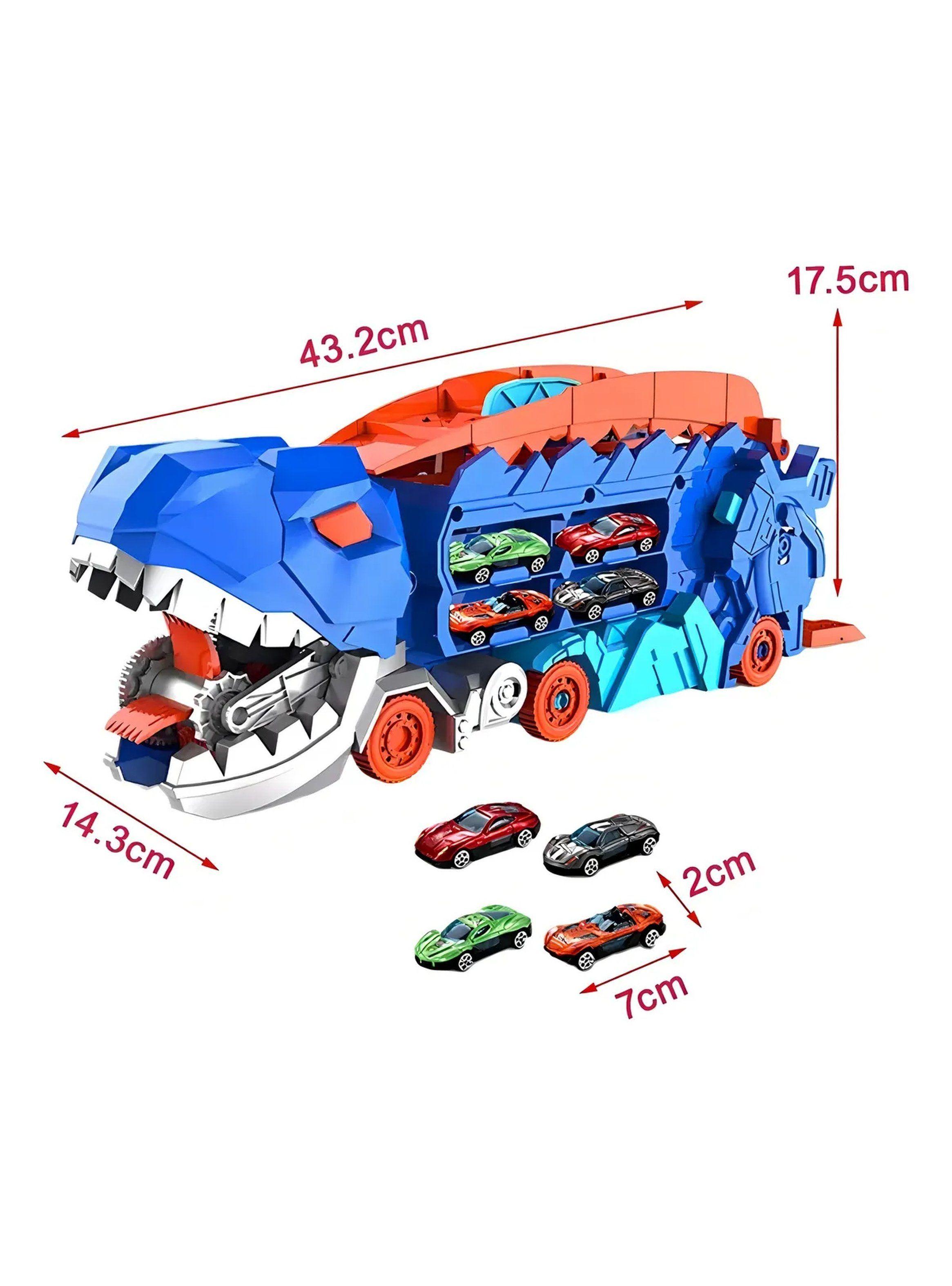 Transportador de Autos Infantil Dinosaurio Transformable Rampa Multicolor-4