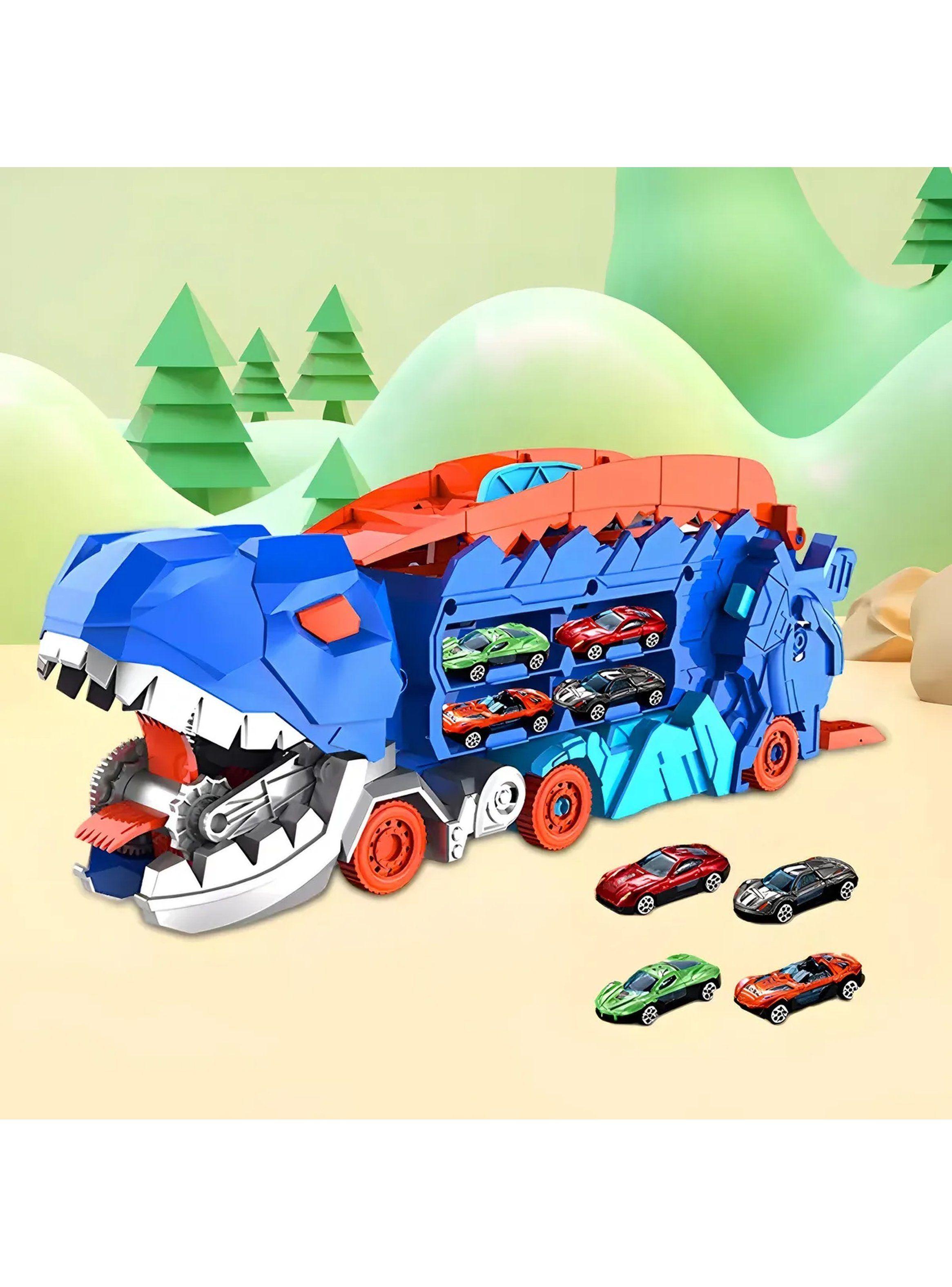 Transportador de Autos Infantil Dinosaurio Transformable Rampa Multicolor-6