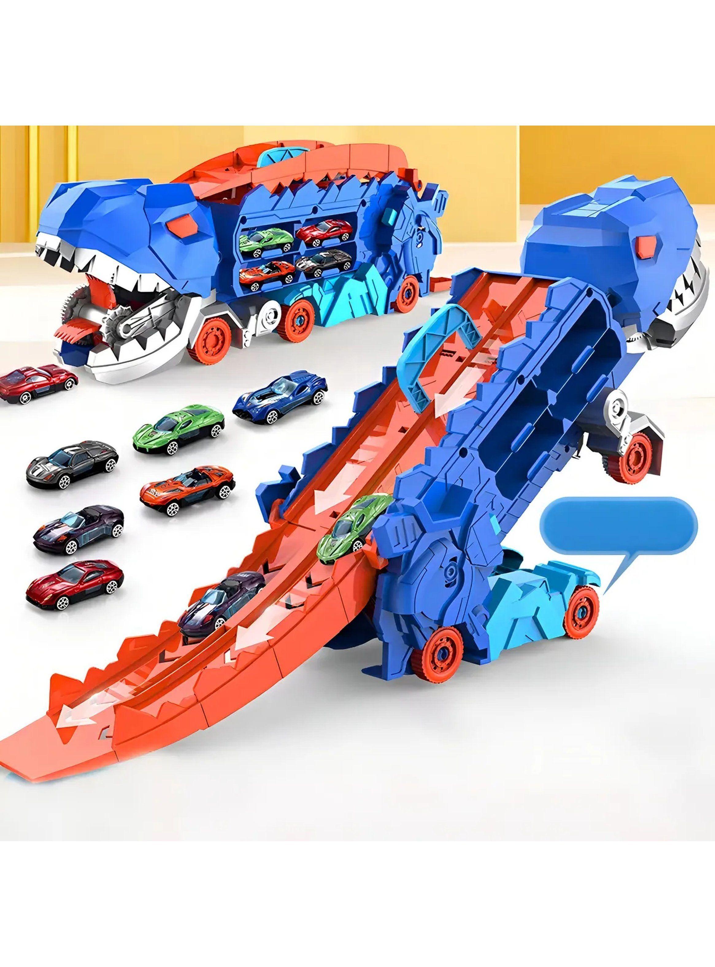 Transportador de Autos Infantil Dinosaurio Transformable Rampa Multicolor-7