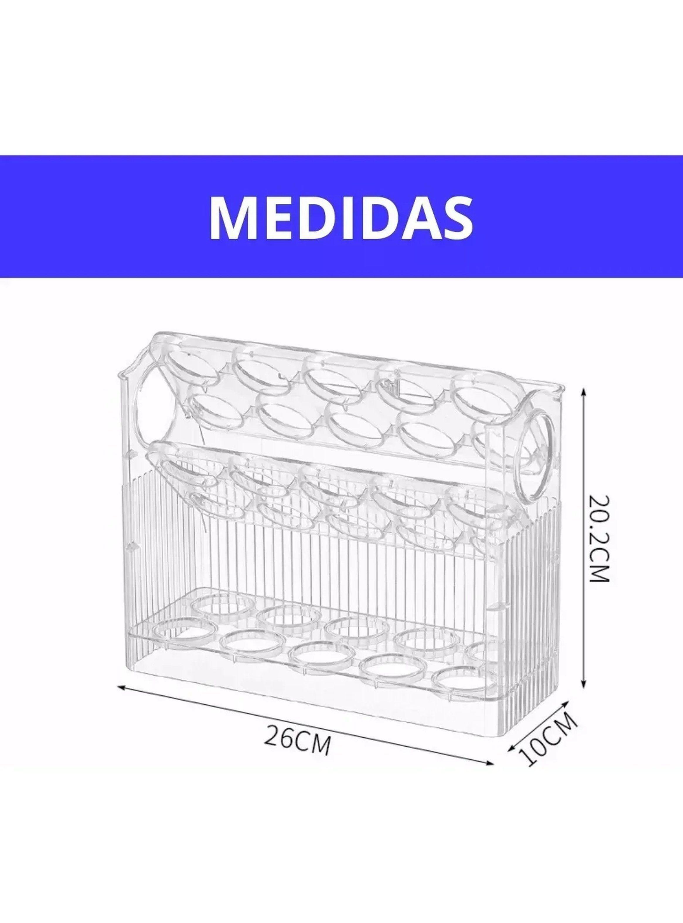 Contenedor de Huevos Apilable Transparente 26cm x 20.2cm x 10cm-1