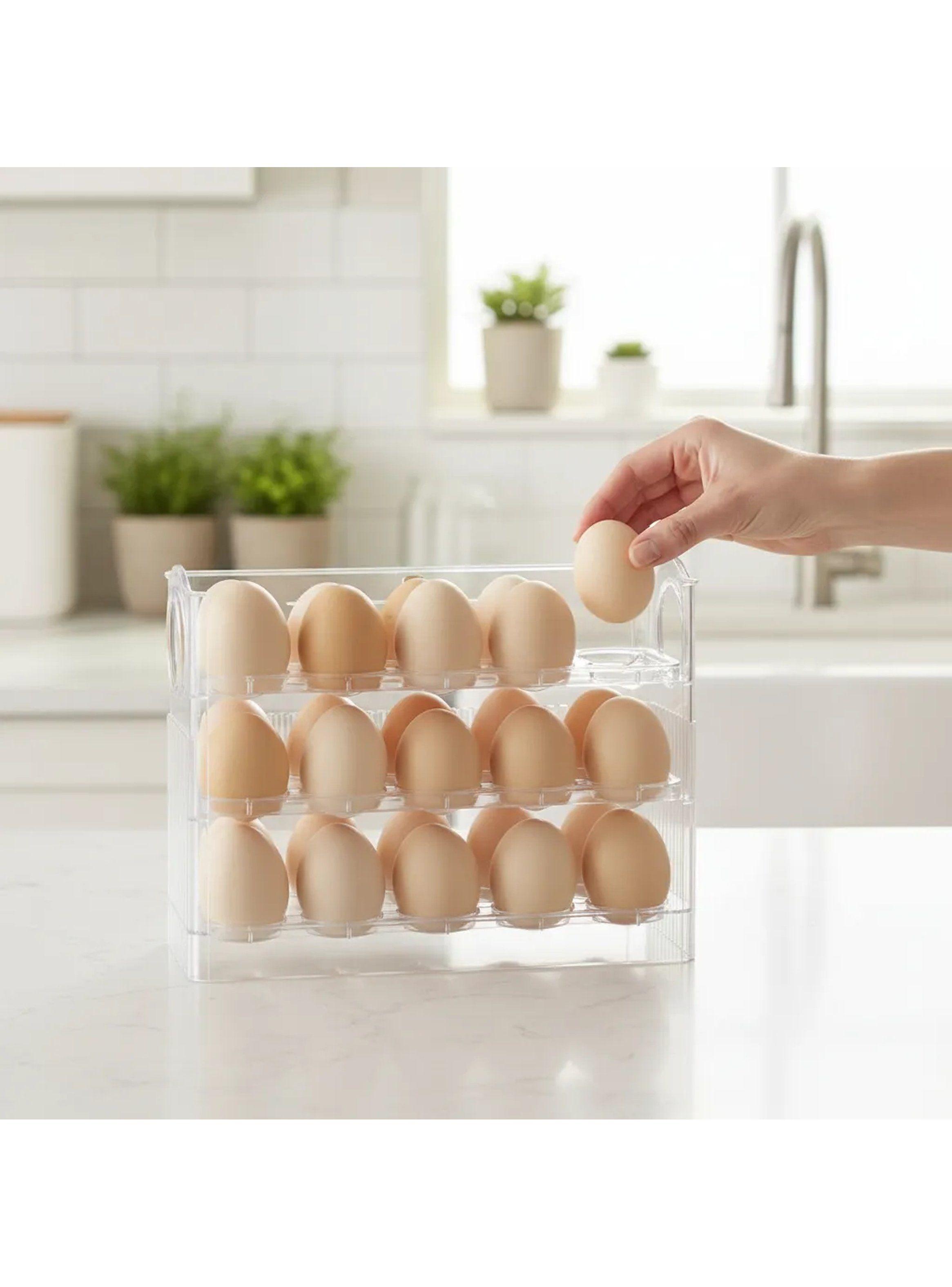 Contenedor de Huevos Apilable Transparente 26cm x 20.2cm x 10cm-7