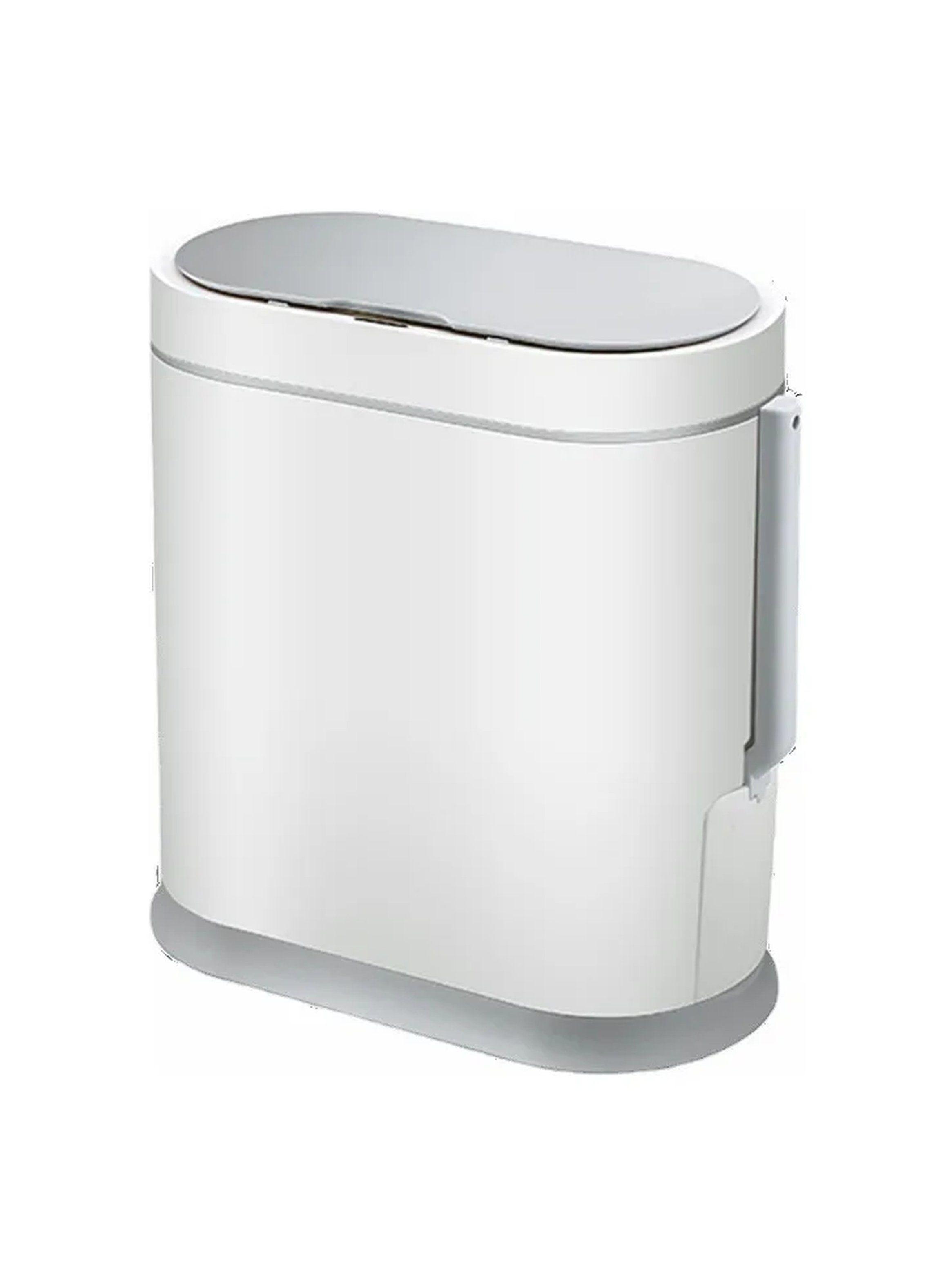 Bote de Basura Inteligente Sensor de Movimiento Impermeable 12L Blanco-0