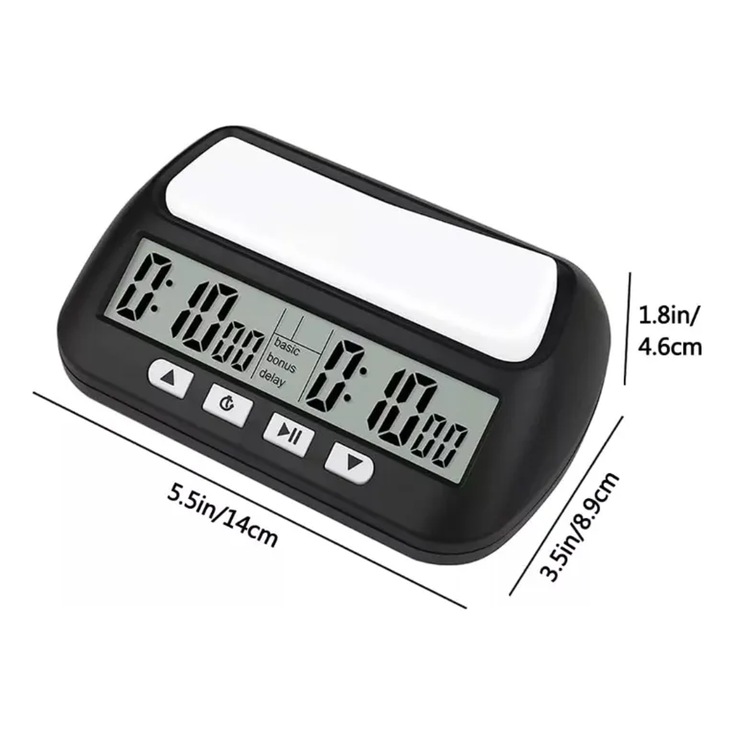 Reloj Digital de Ajedrez Modos Básico/Bono/Retraso Pantalla LCD-6