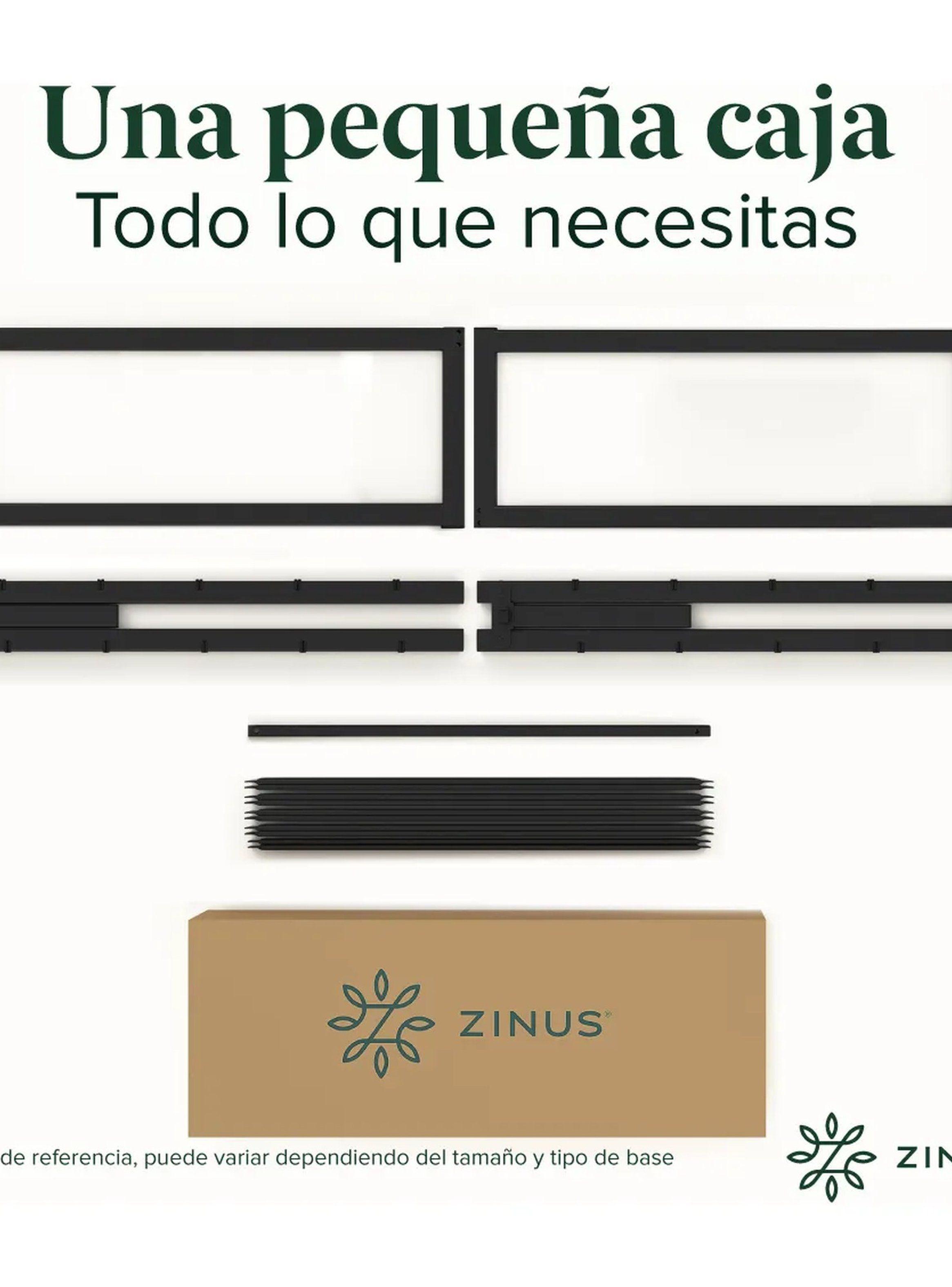 Estructura de Cama Metálica 2 Plazas Negro 2023-6