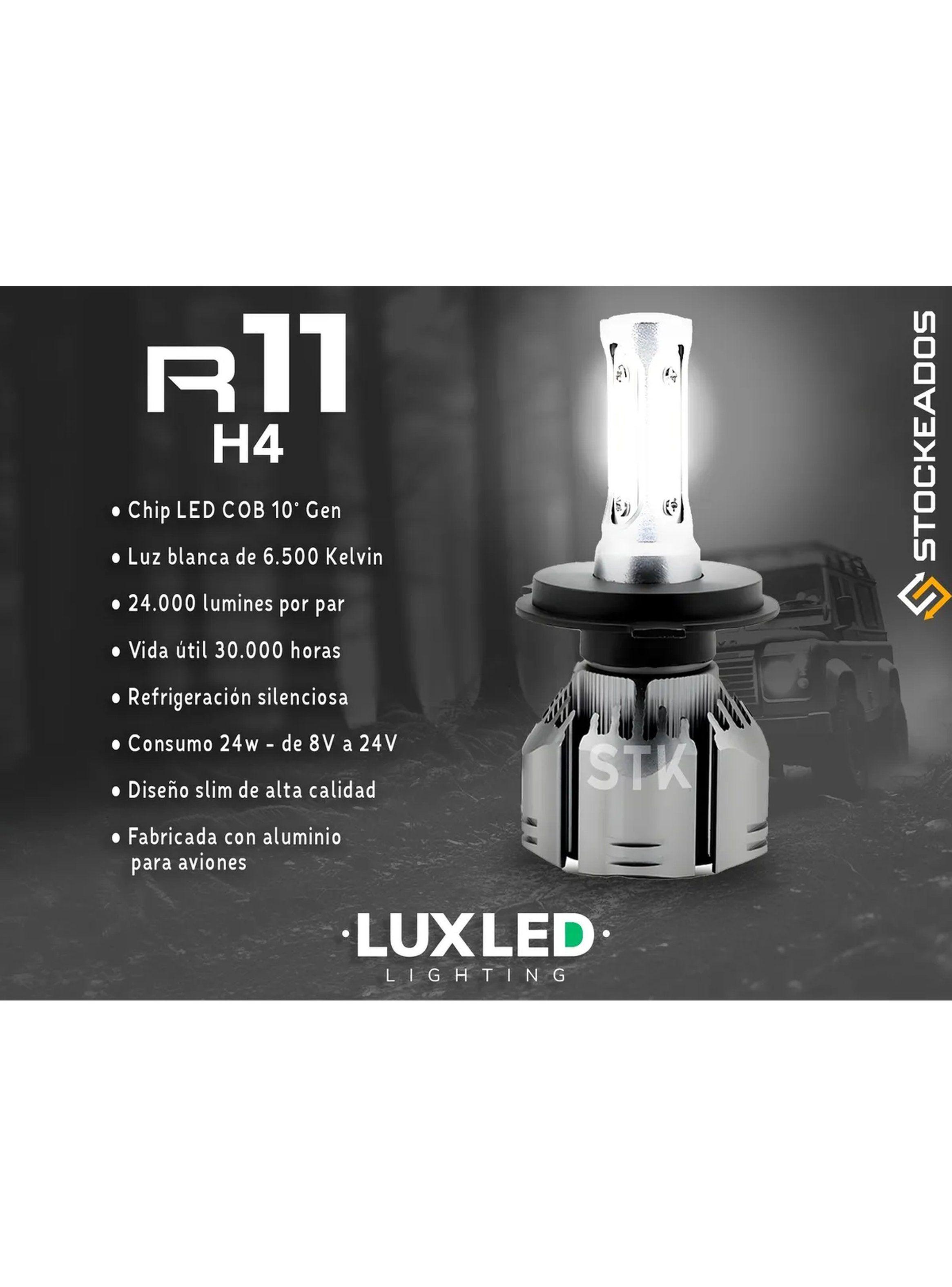 Kit de Luces LED para Auto R11 H4 24,000 Lúmenes 6500K-2