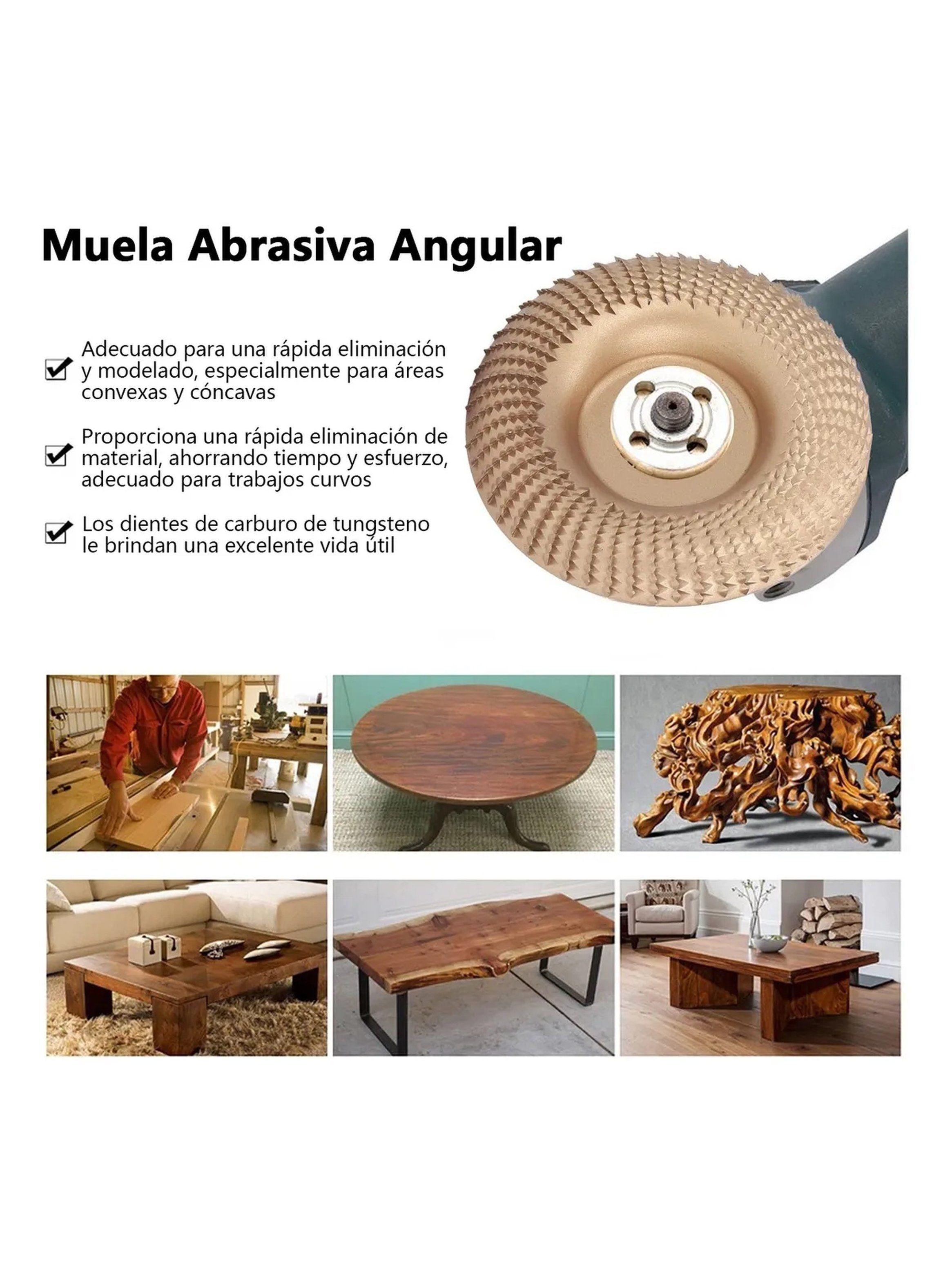 Discos Abrasivos para Amoladora Tallado de Madera Acero Inoxidable-6