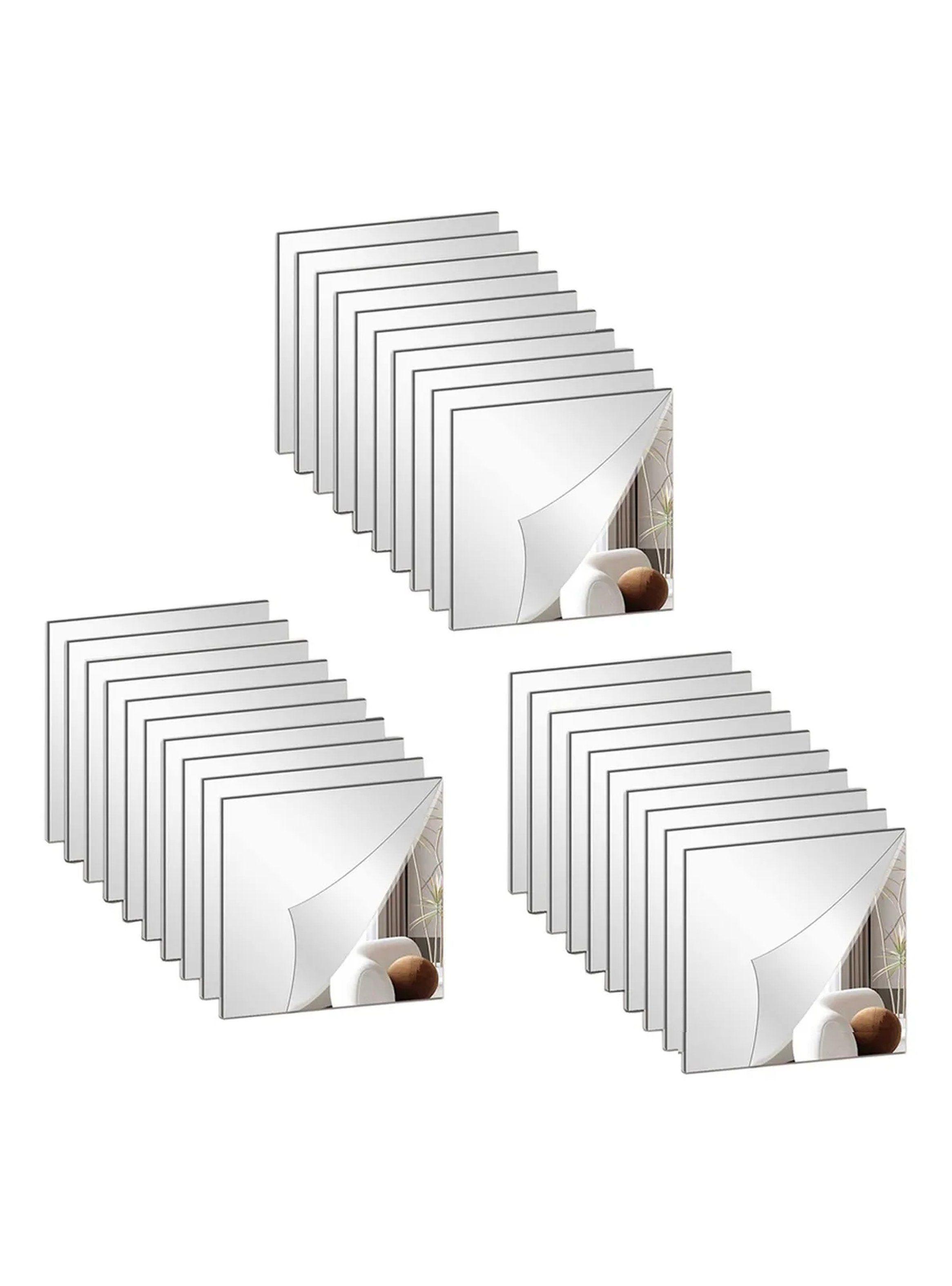 Paneles de Espejo Adhesivos Flexibles 15x15cm 30 Piezas-8