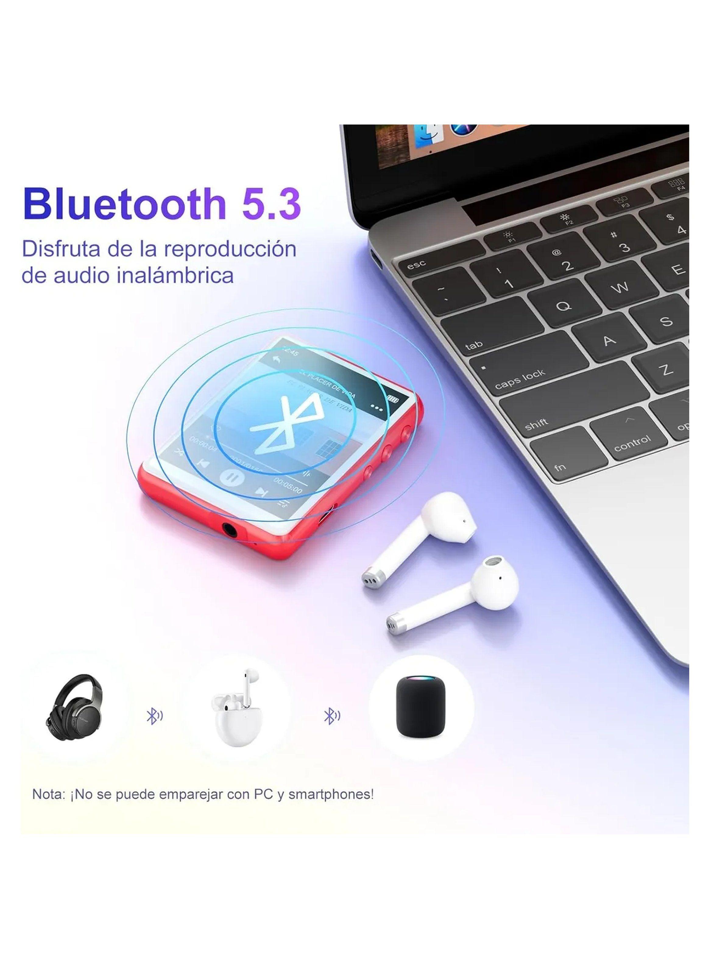 Reproductor MP3 Multifunción Pantalla Táctil Bluetooth Color Rojo -3