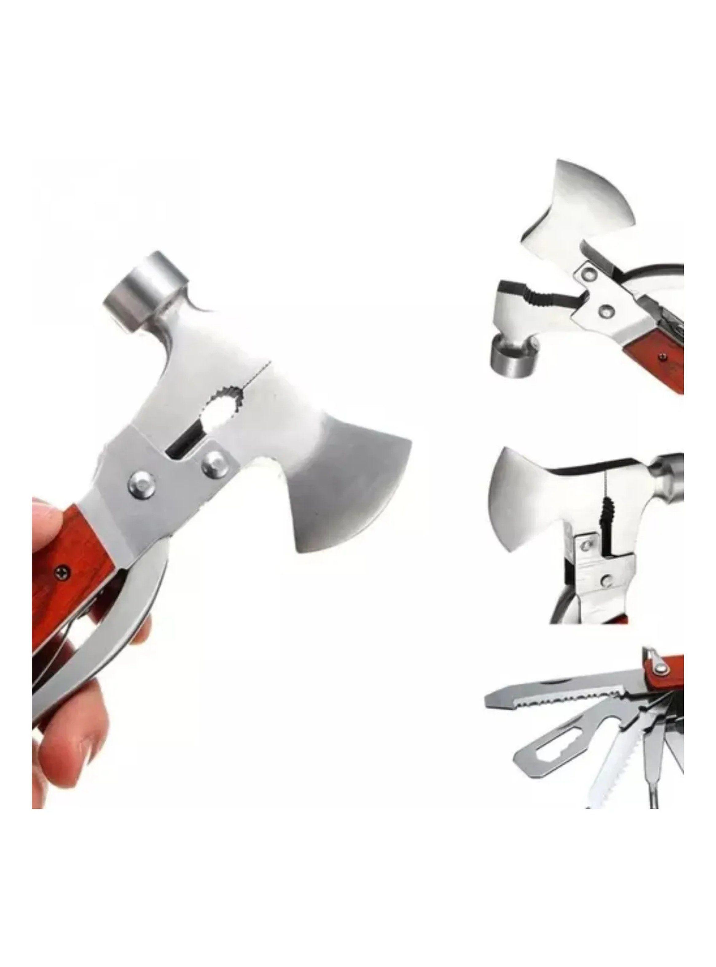 Multiherramienta Plegable 10 en 1 Acero Inoxidable Mango de Madera-4