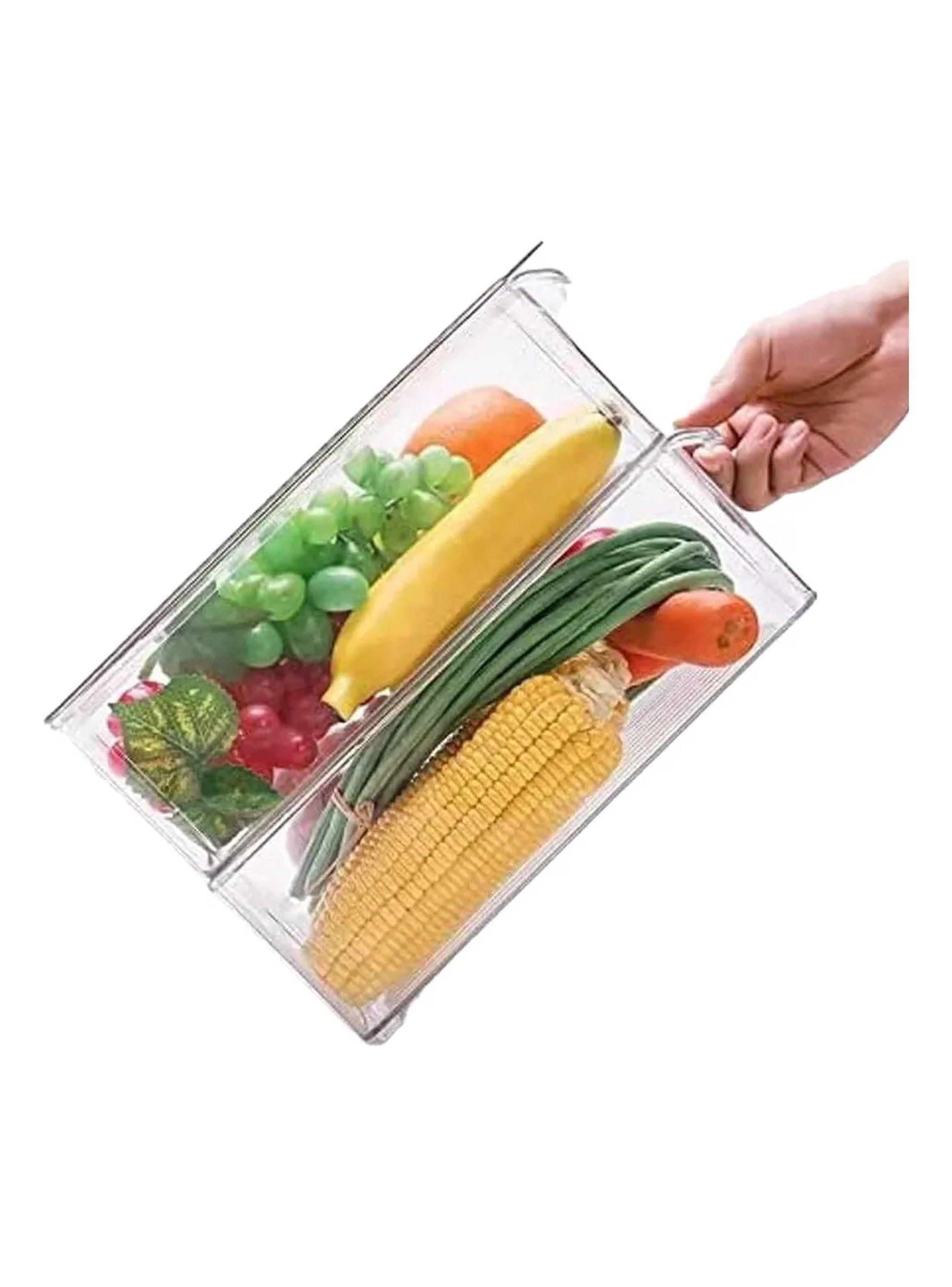 Contenedor Transparente Apilable 30x10x11cm Plástico Rectangular-1