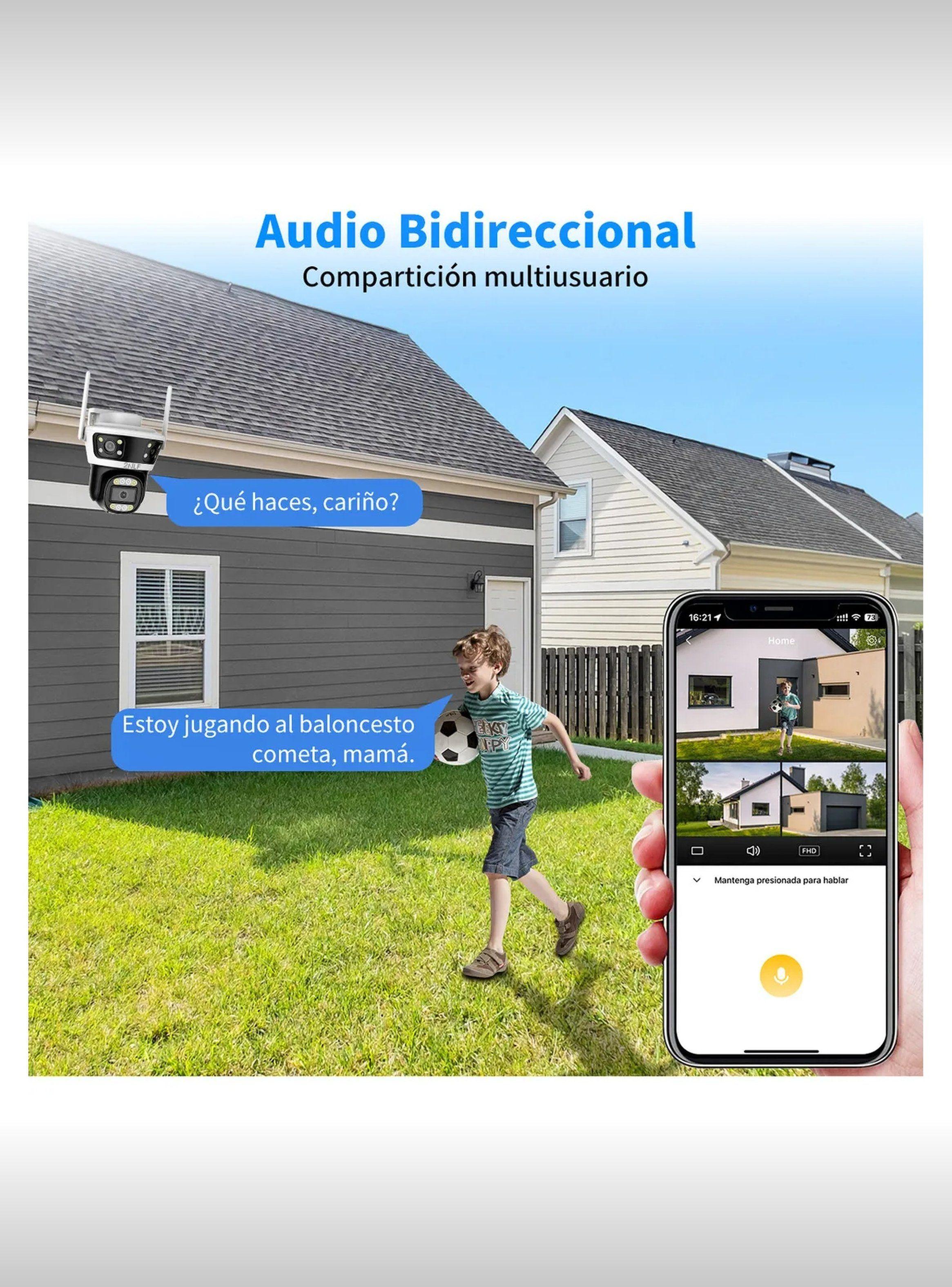 Cámara de Seguridad IP Exterior 12MP Seguimiento Automático Visión Nocturna-3