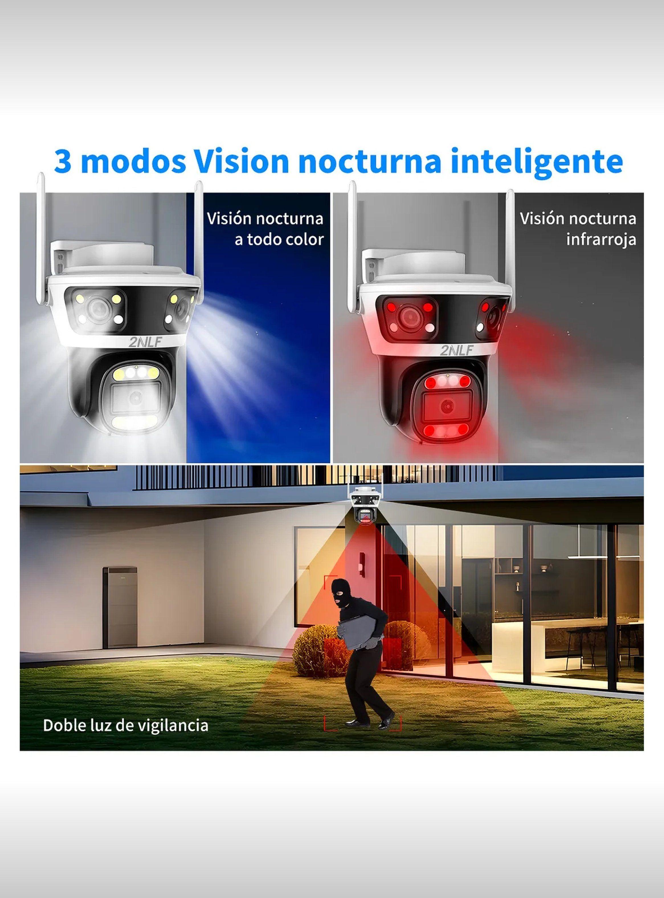Cámara de Seguridad IP Exterior 12MP Seguimiento Automático Visión Nocturna-4