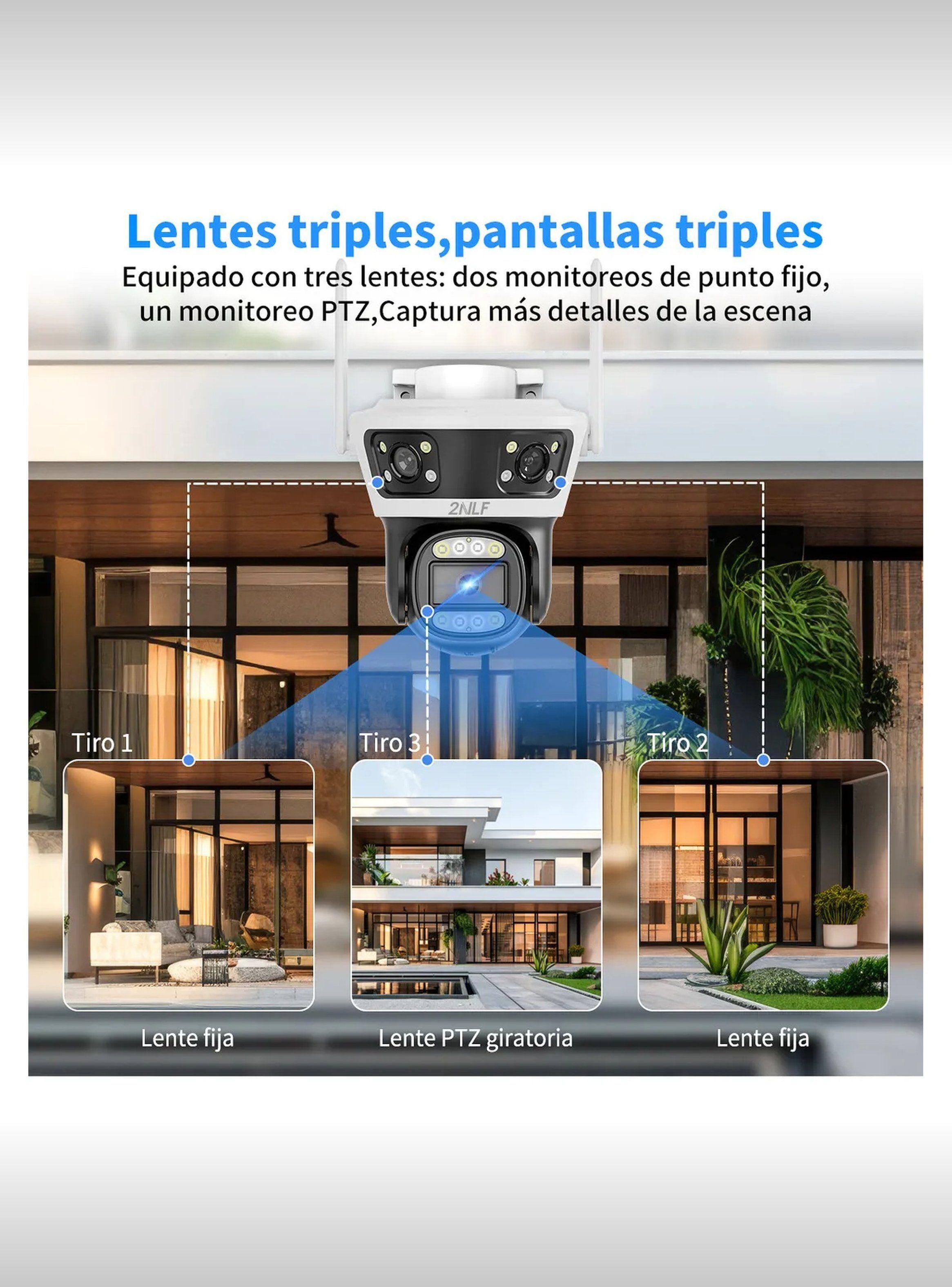 Cámara de Seguridad IP Exterior 12MP Seguimiento Automático Visión Nocturna-5