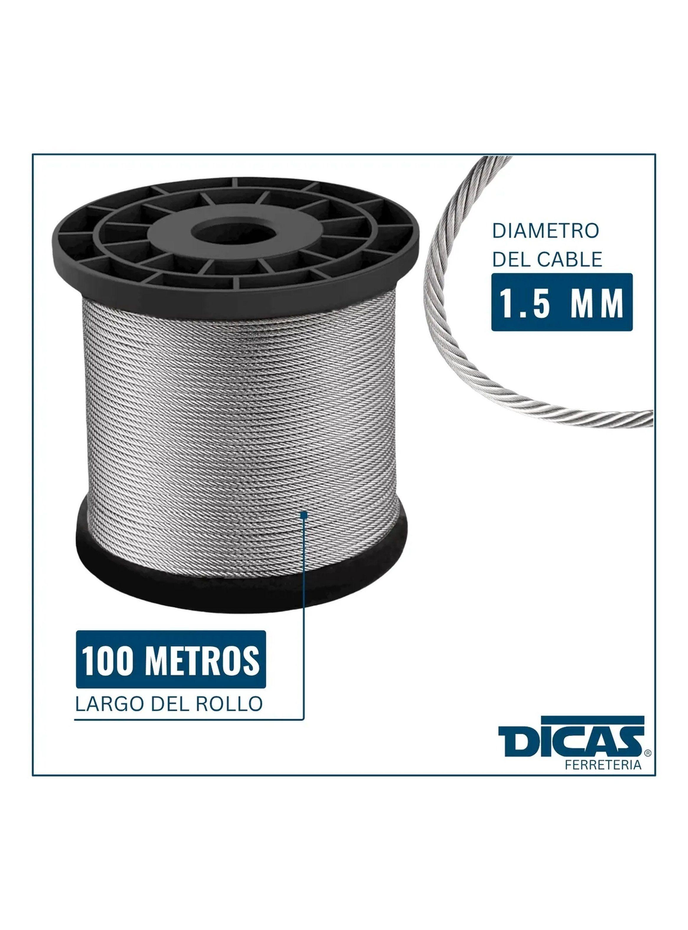 Cable de Acero Inoxidable 7x19 Alta Resistencia 100 m-3