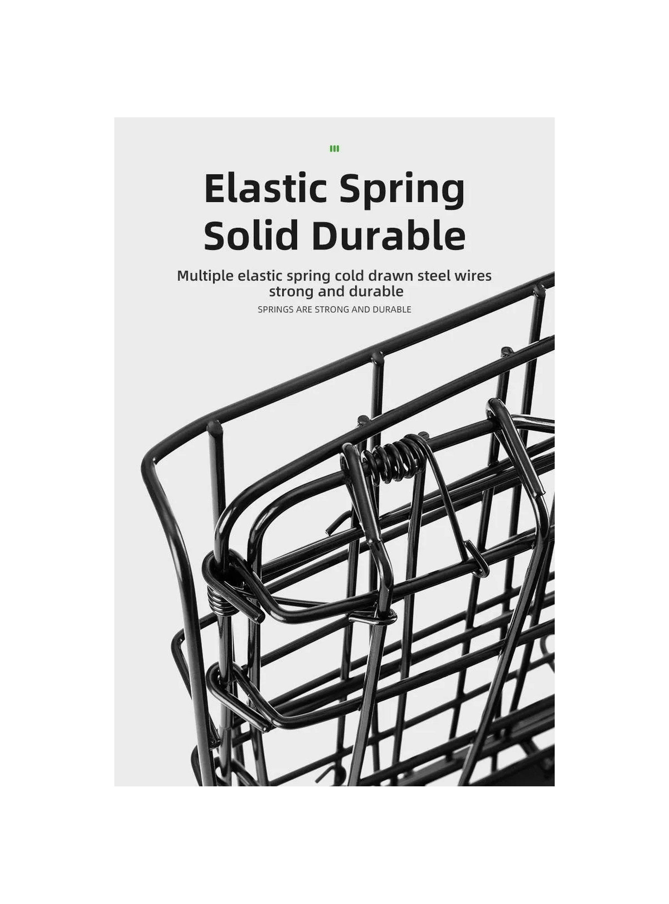 Canasto Plegable para Bicicleta Metal Negro-3