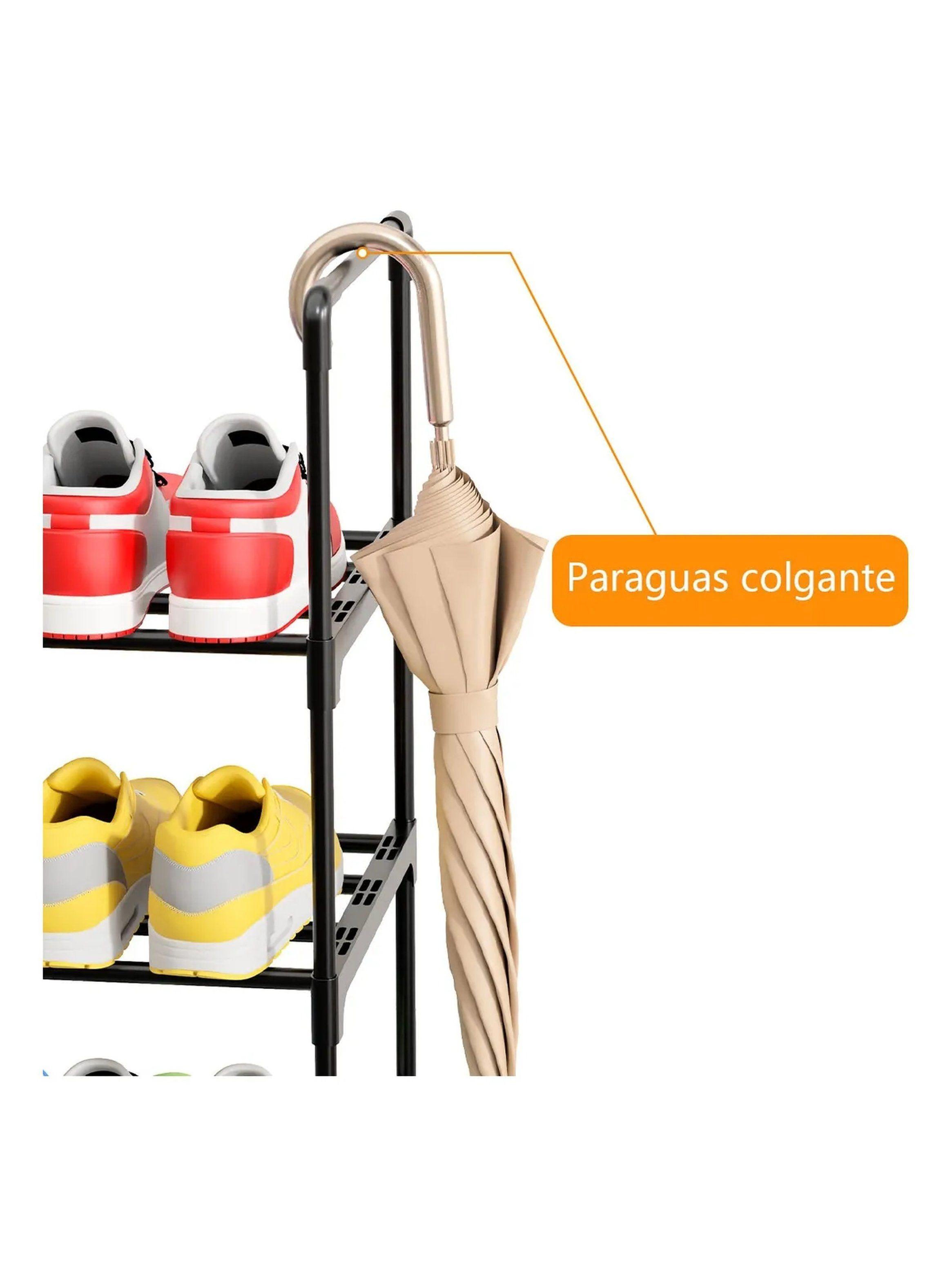 Estantería Organizador De Zapatos 4 Niveles Metal Negro 91x60x28.5 cm-8
