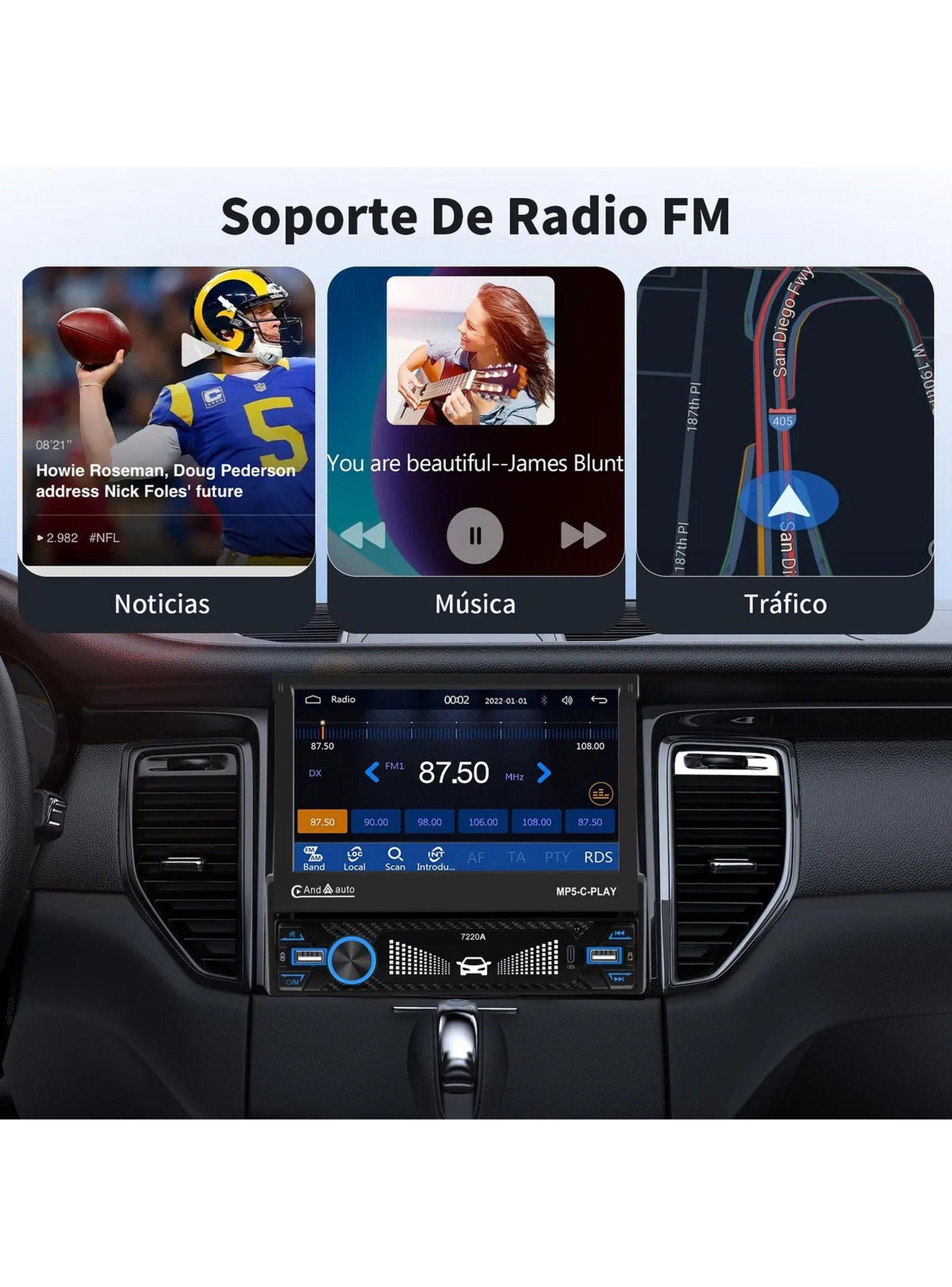 Radio para Auto Pantalla Plegable 7 Pulgadas CarPlay Android Auto-6
