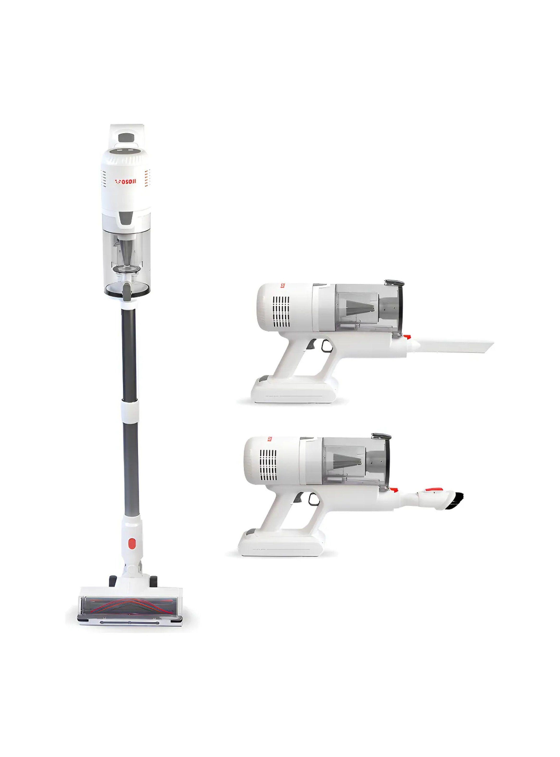 Aspiradora Vertical Multifuncional Sin Cable LED Función Turbo Blanca-0