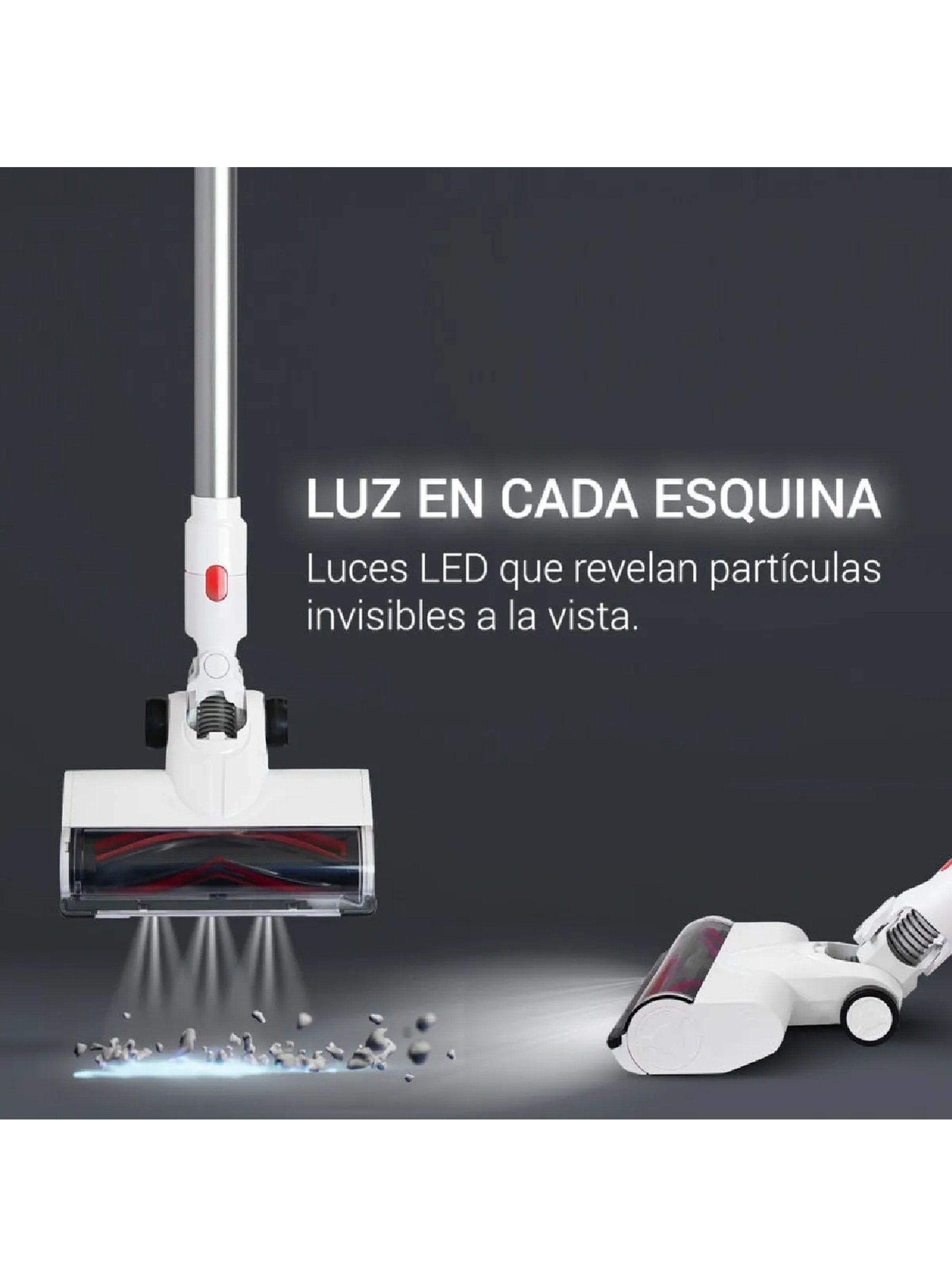 Aspiradora Vertical Multifuncional Sin Cable LED Función Turbo Blanca-1