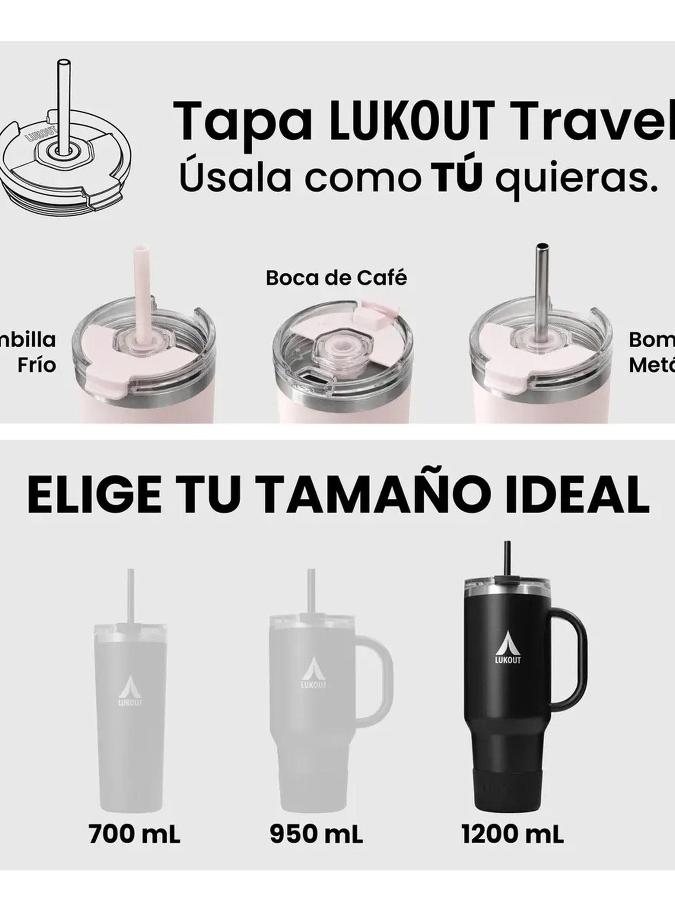 Travel Tumbler 1L Acero Inoxidable Rosa Pastel Con Pajilla-7