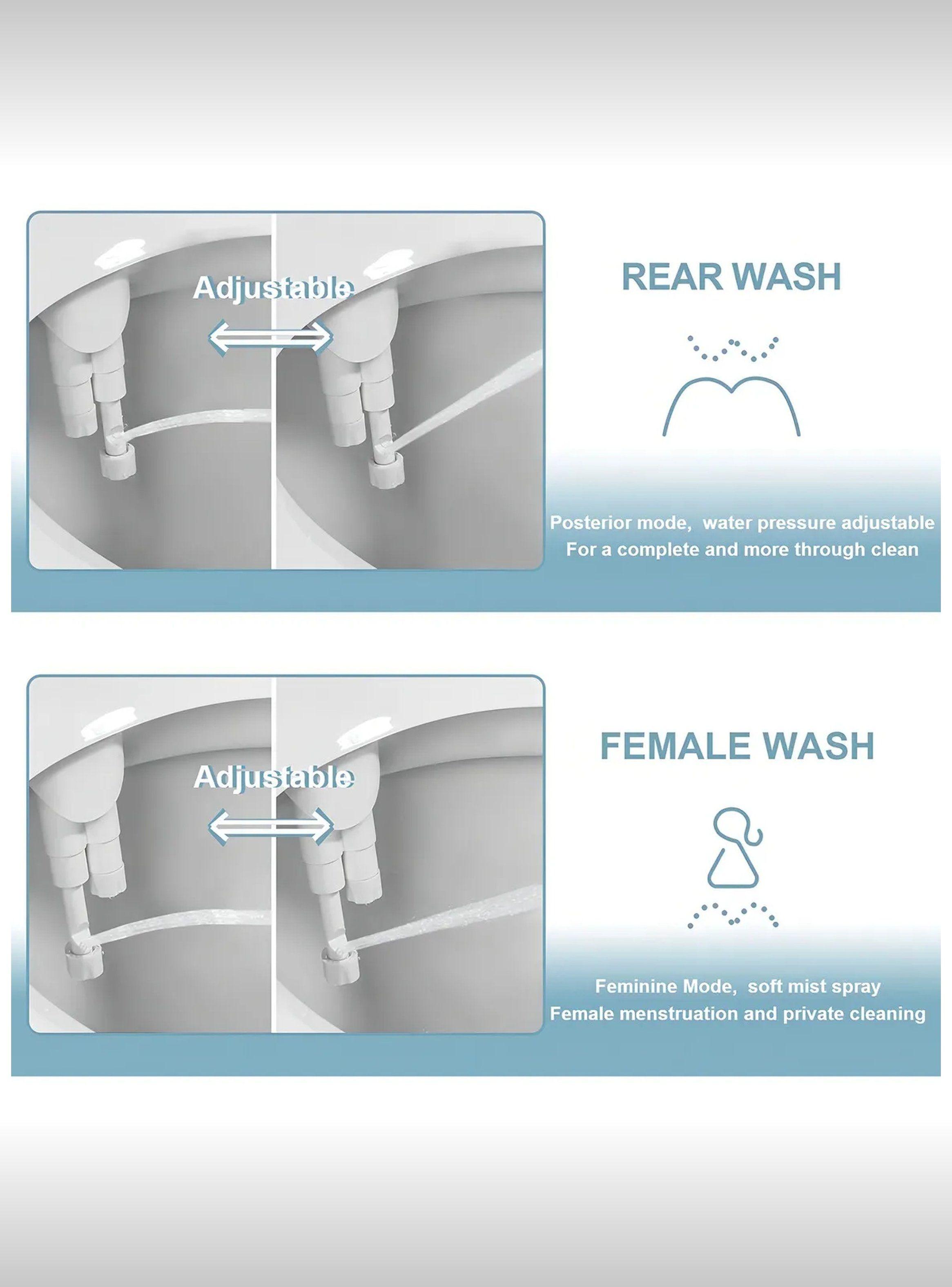 Asiento de Bidet Manual Ajustable Color Blanco-3