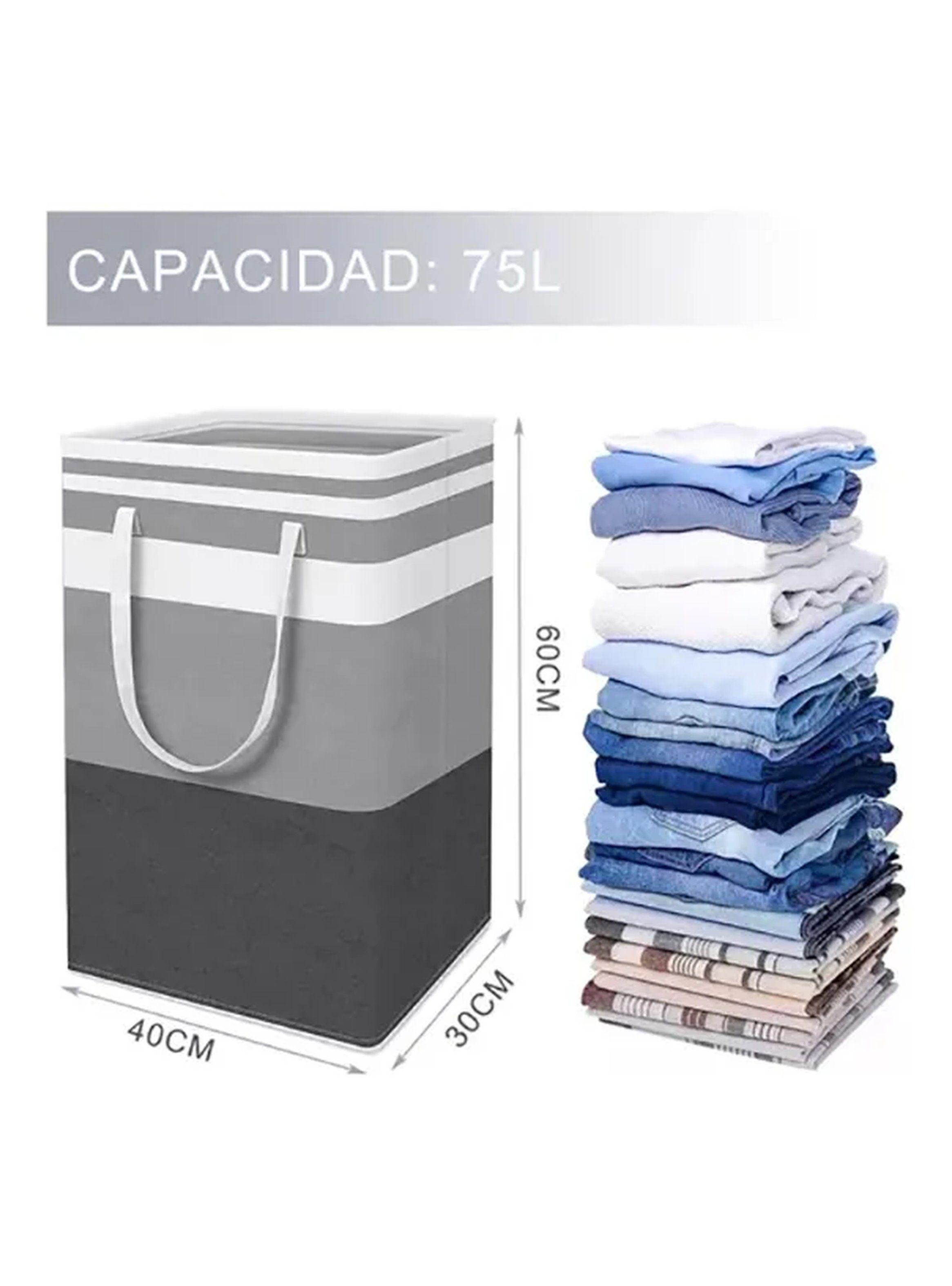 Cesta de Ropa Plegable 75L Resistente Al Agua Asa Reforzada-2