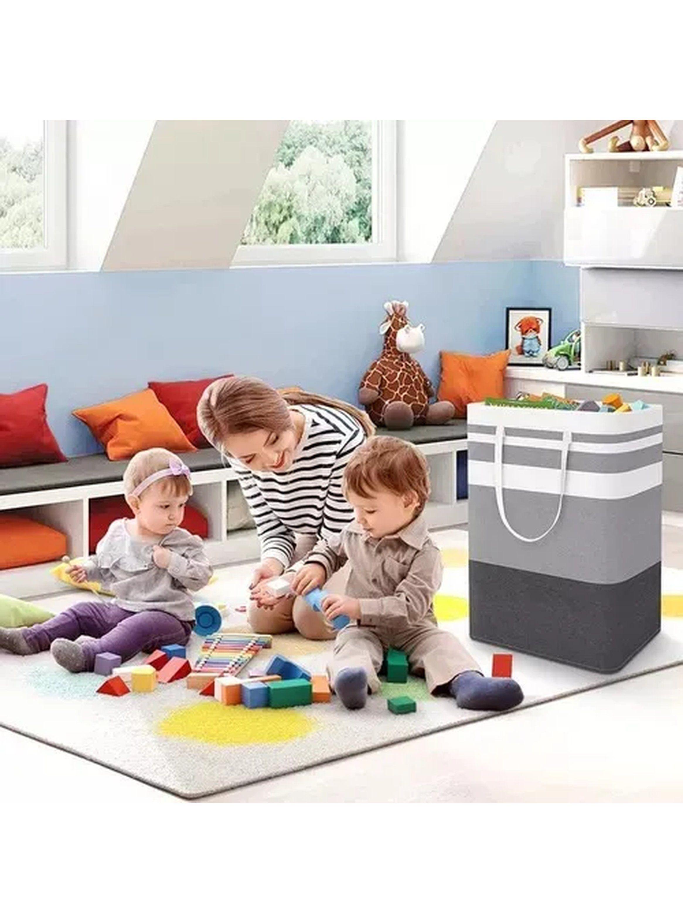 Cesta de Ropa Plegable 75L Resistente Al Agua Asa Reforzada-4