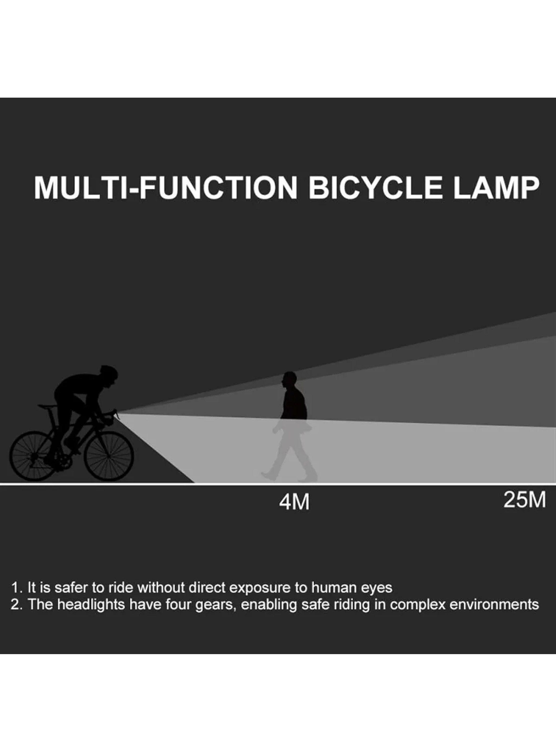 Luz Delantera Para Bicicleta IPX5 Recargable LED Ajustable-6