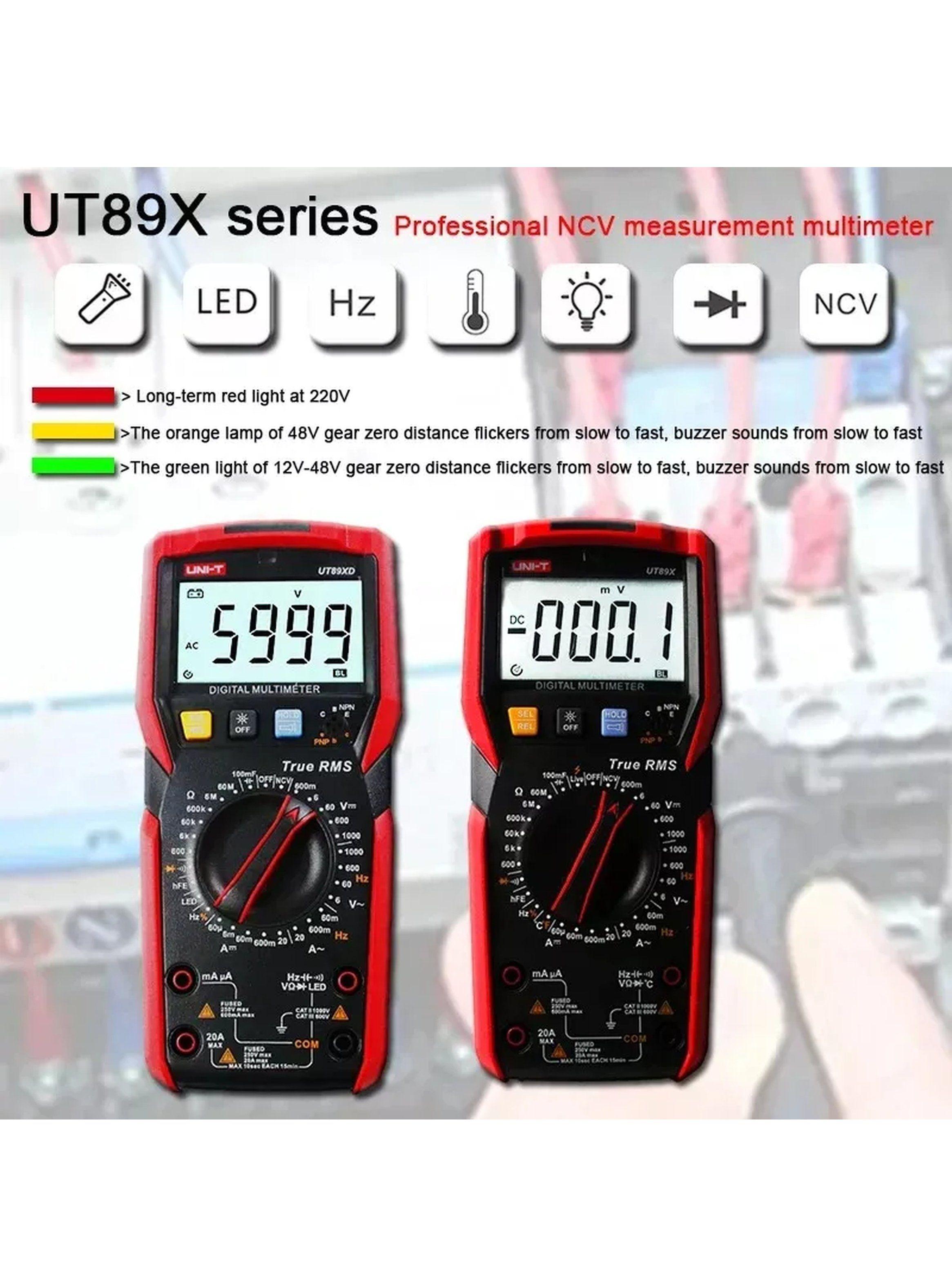 Multímetro Digital True RMS Pantalla LCD Portátil-8