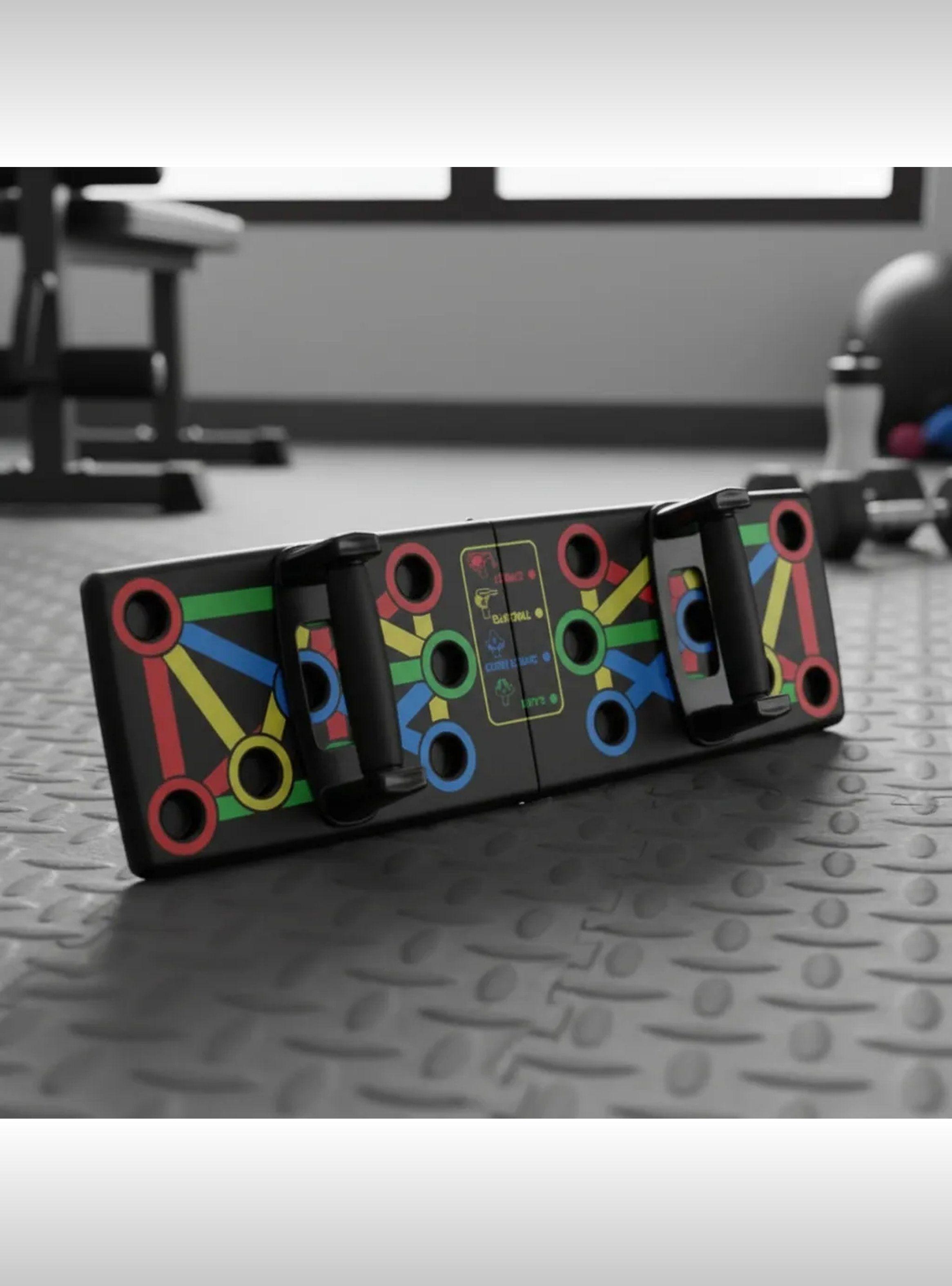 Tablero de Ejercicio de Flexiones Multifuncional Plegable con Agarraderas-6