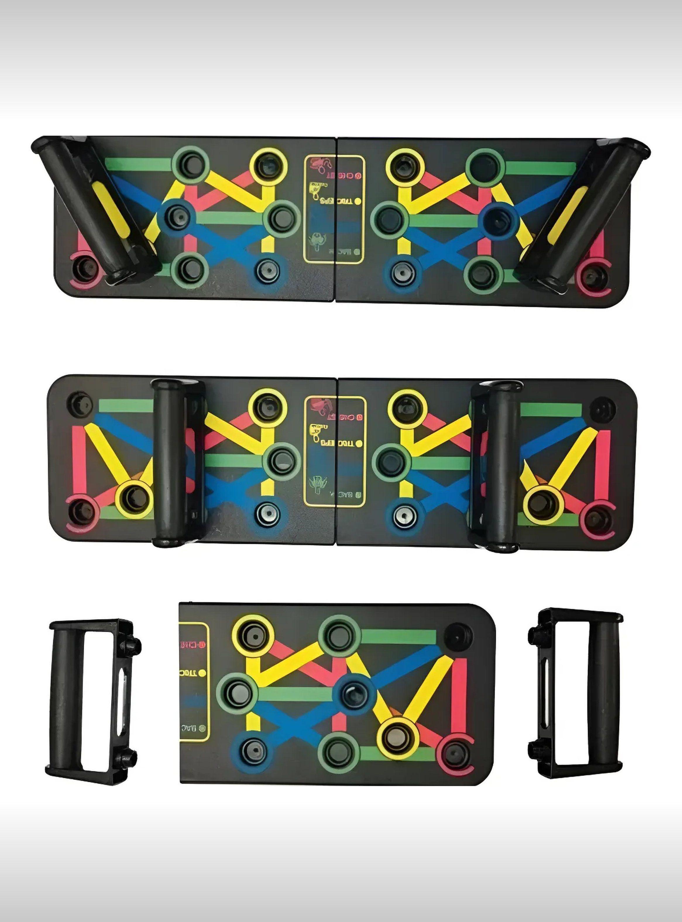 Tablero de Ejercicio de Flexiones Multifuncional Plegable con Agarraderas-8